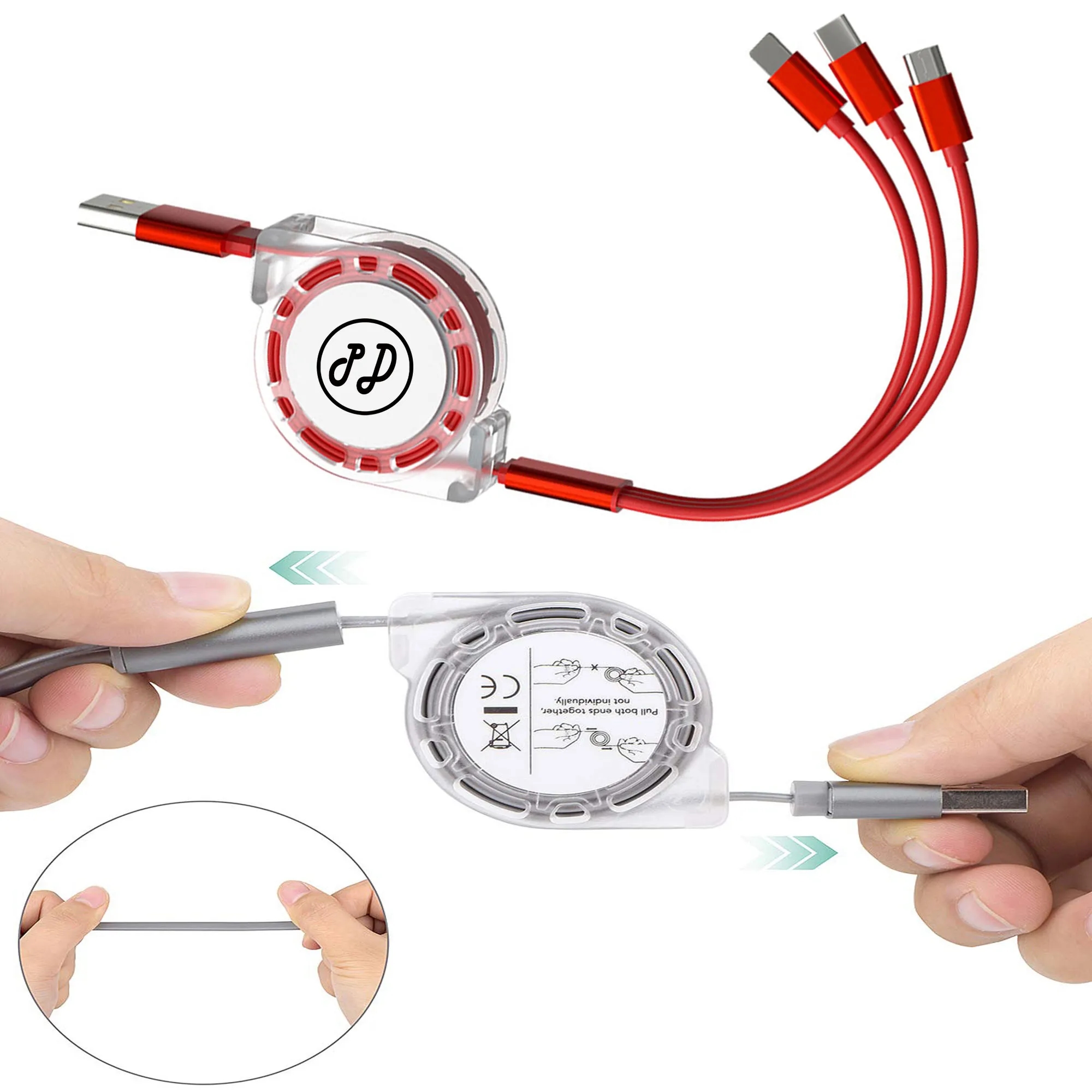 Retractable 3 in 1 Multiple Charging Cord Adapter 5