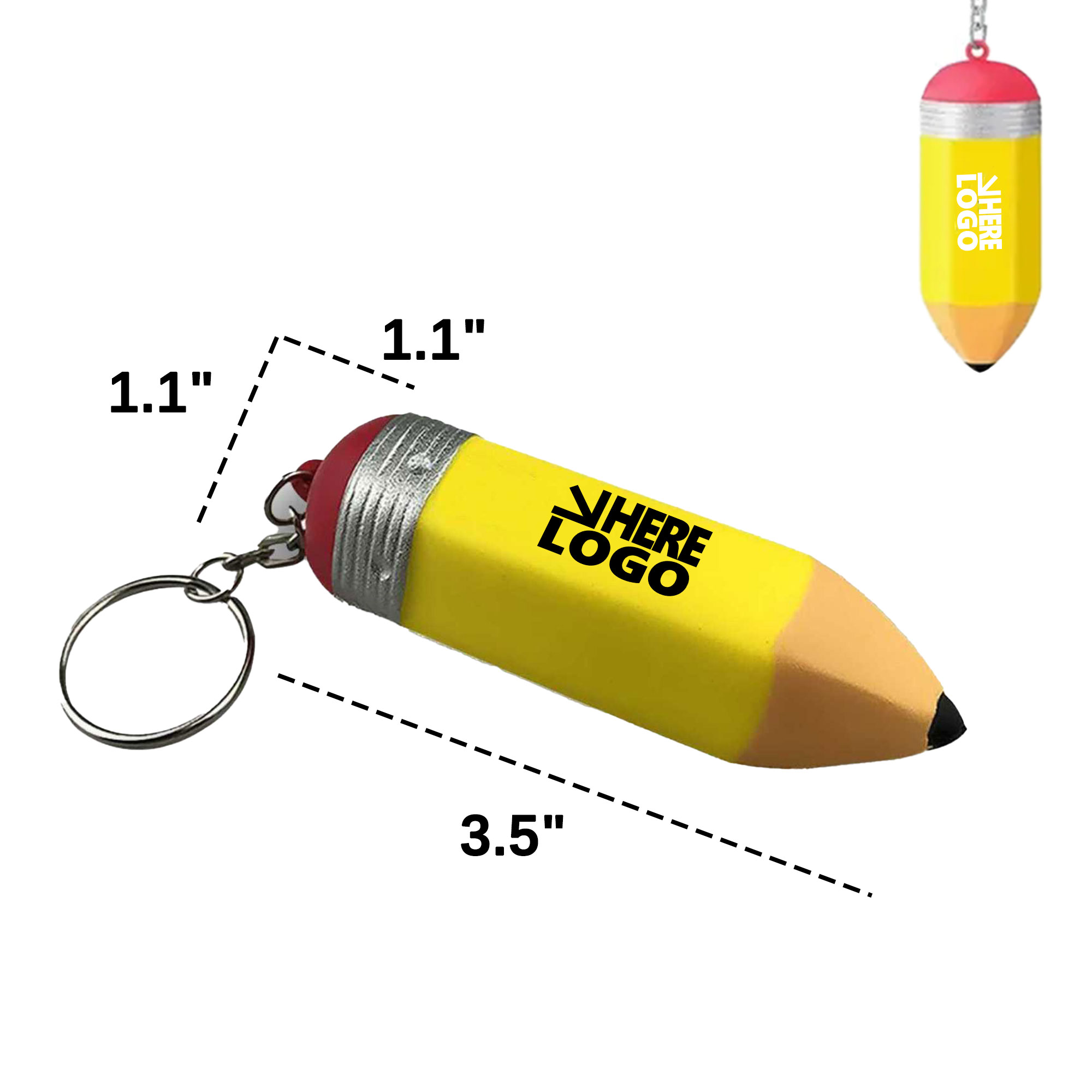 Stress Pencil Keychain PU Foam Toy Pressure Relief 3
