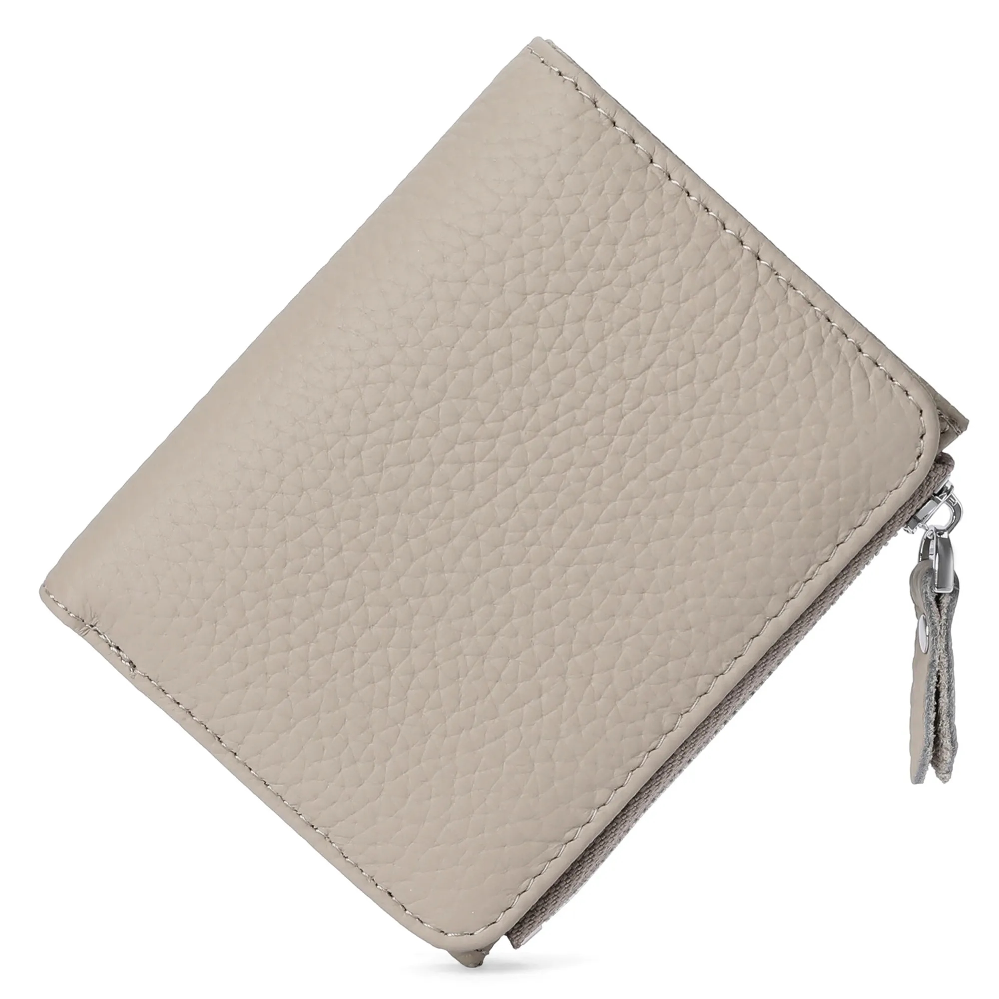 Cowhide Zipper Coin Wallet 2