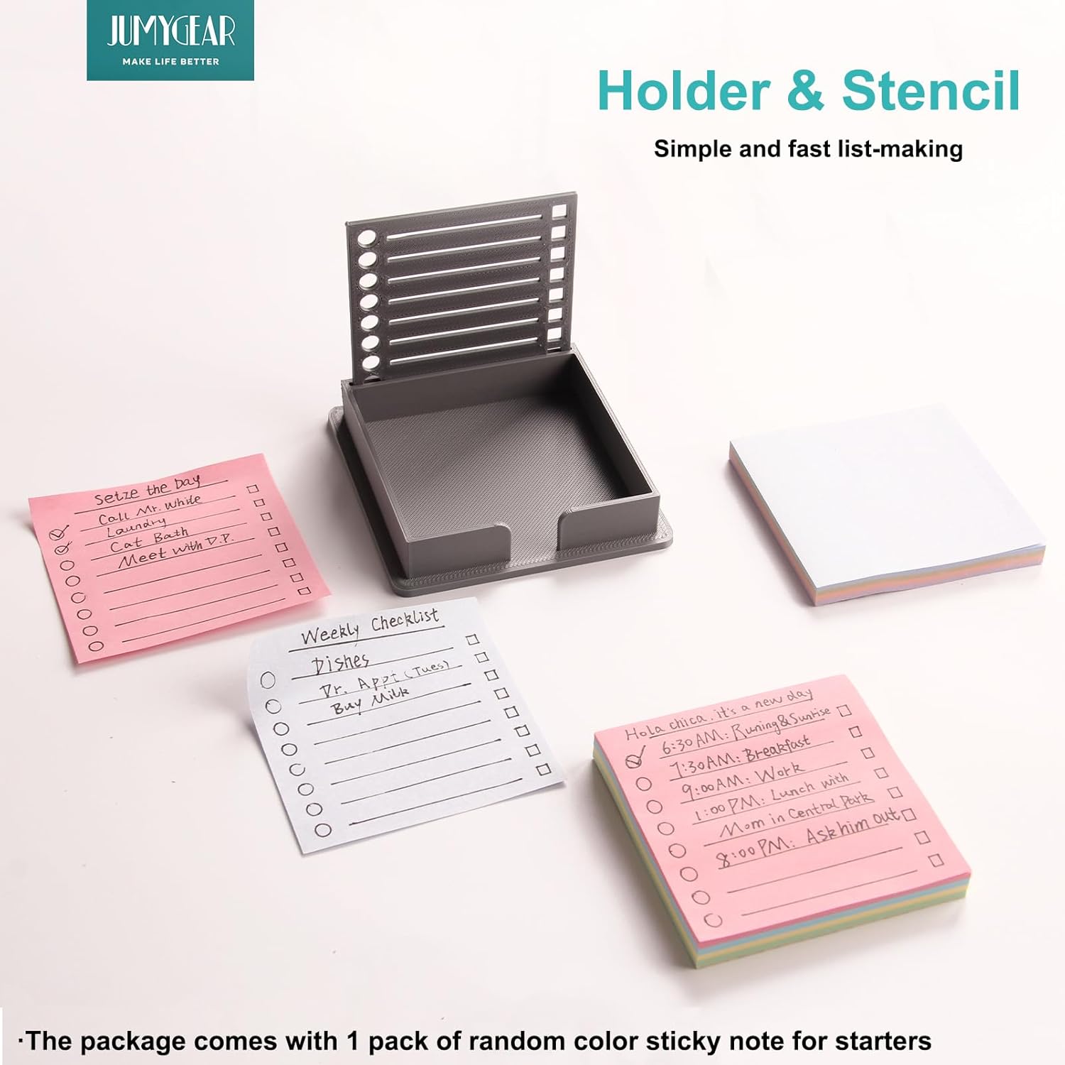 Sticky Note Holder With Stencil 2