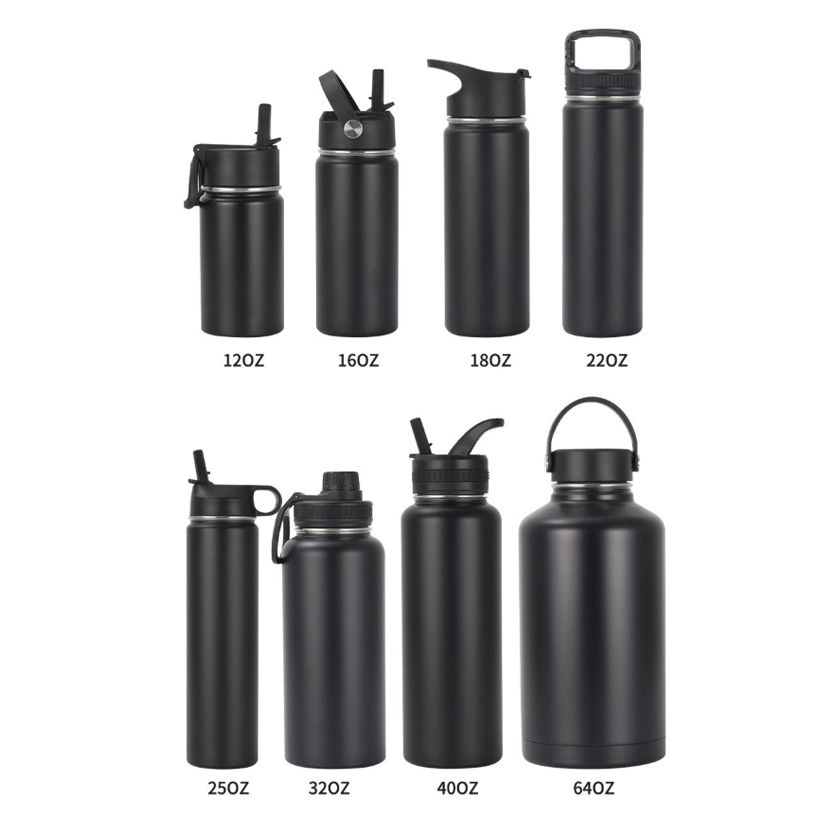 12oz Stainless Steel Insulated Sports Water Bottle 2