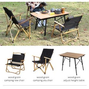 Wood Grain Folding Chair 3