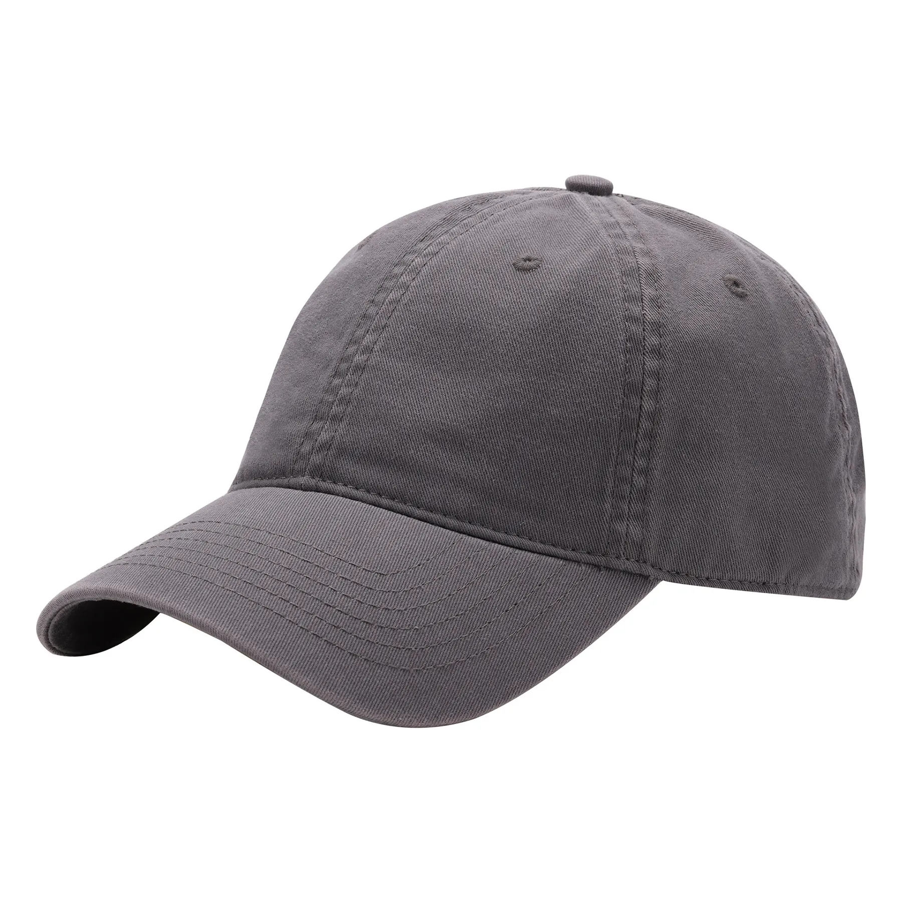 Cotton Washed Solid Color Soft Top Duckbill Cap 10