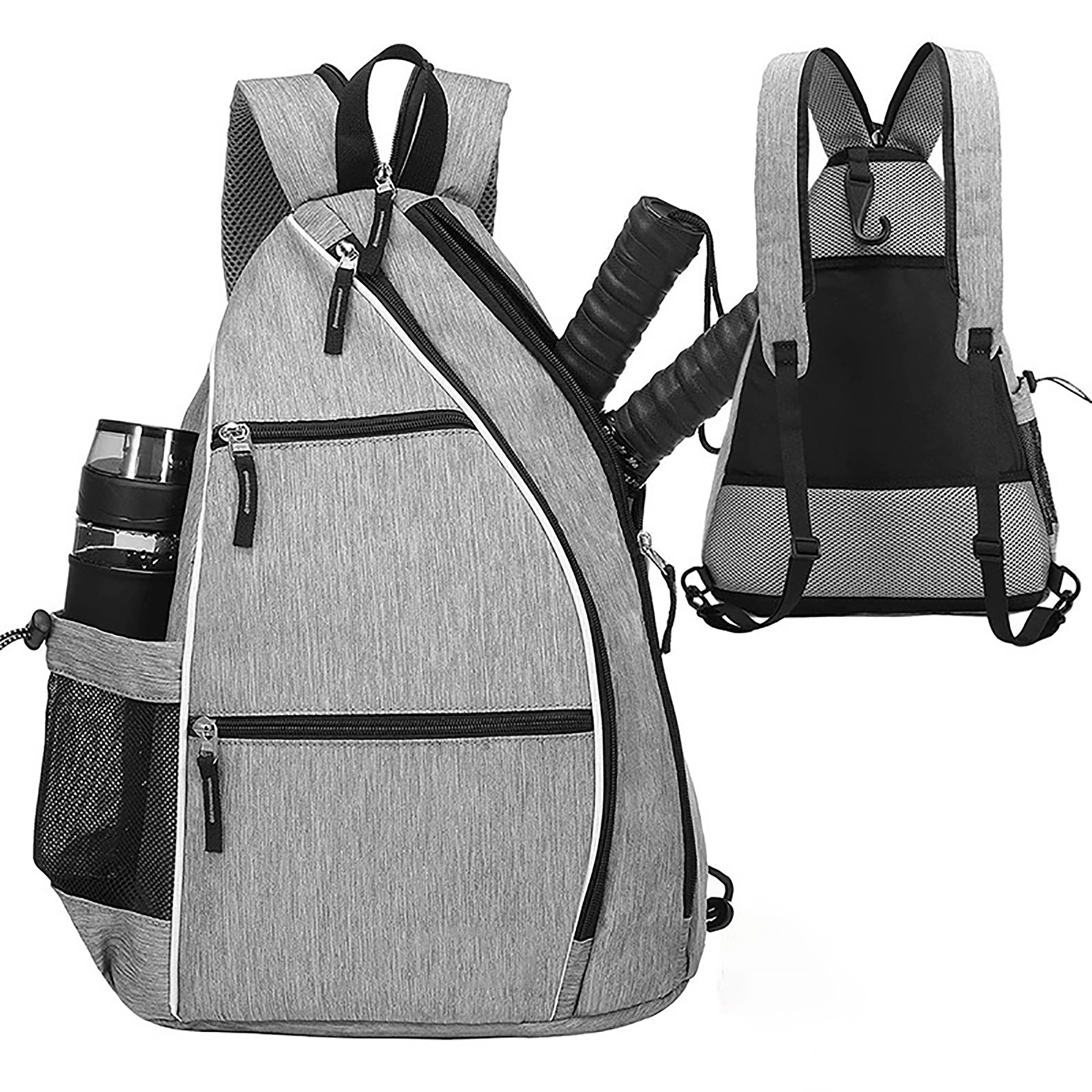 Pickleball Tennis Bag Reversible Crossbody Backpack 4