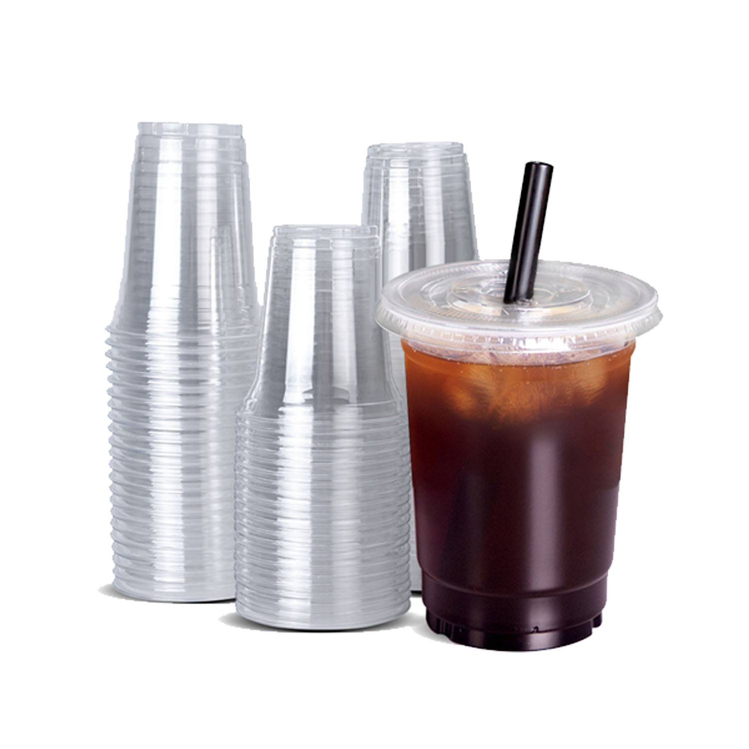 16 oz Clear Plastic Disposable Heat Resistant Coffee Cup 3