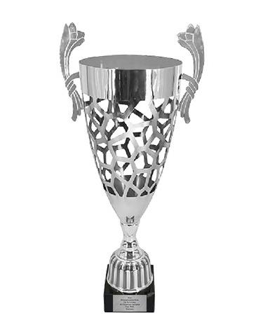 Cup Trophy: 12" JAZZ style SILVER Metal cup pla 2