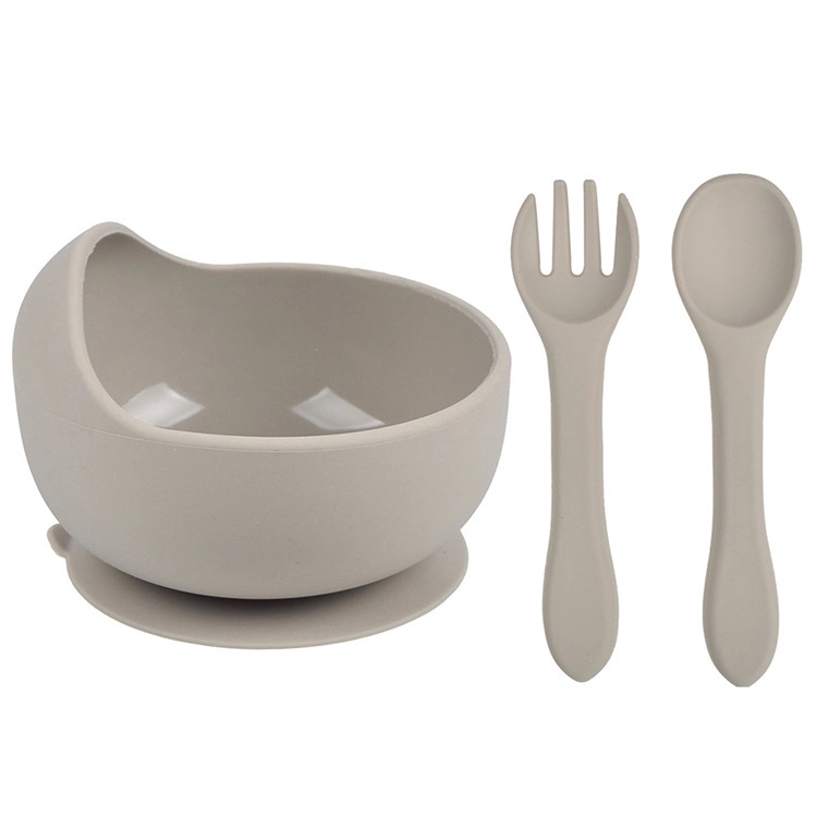 Silicone Suction Bowls for Baby with Spoon and Fork 24