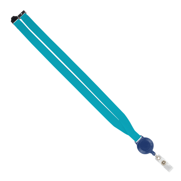 IMPORT 3/4" Polyester Lanyard with Retractable Badge Reel and IPH7 back of neck convenience release. 56