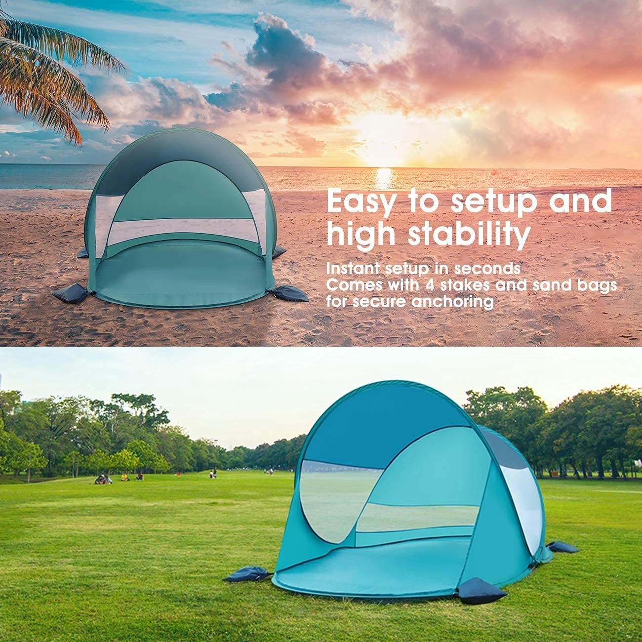Beach Tent With Sun Shade Shelter 2