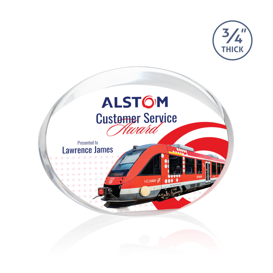 Mosaic Oval VividPrint™ Award - Gold 10