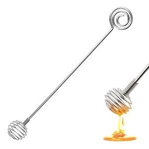 Coil Shaped Honey Dipper Stick Stirrer Stainless Steel 7