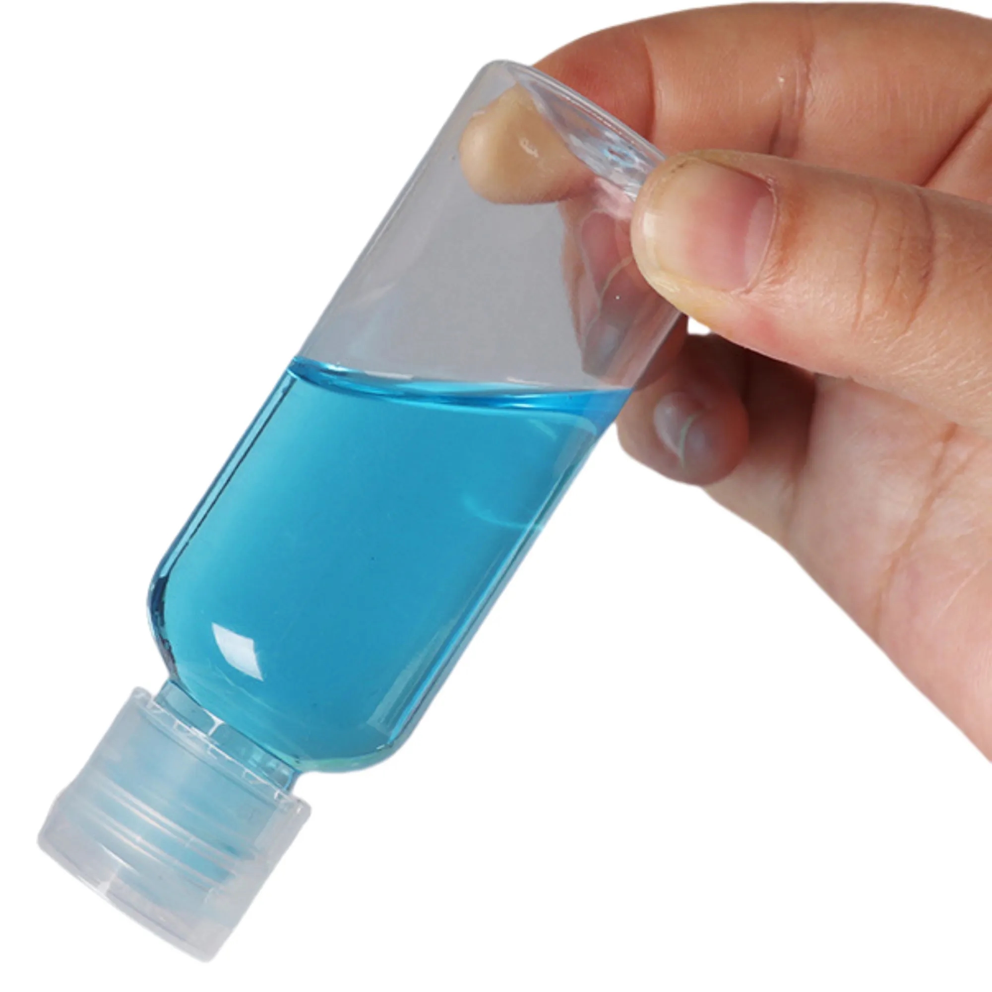 1.7oz Plastic Empty Squeeze Bottles with Flip Cap Hand 4