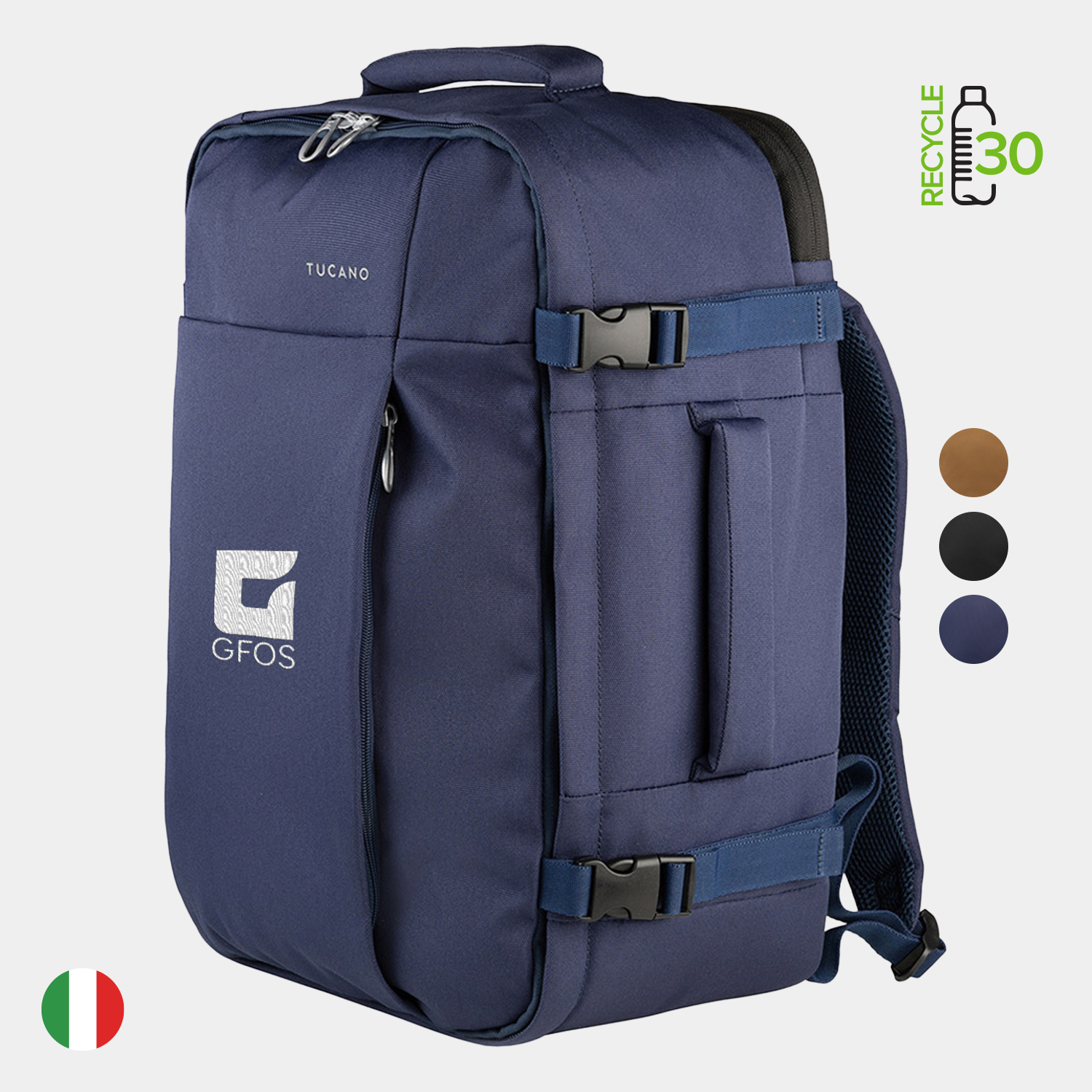 TUCANO® - Italy TUGO ML Recycled Business Cabin Luggage Travel Backpack 4