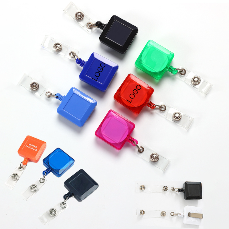 Square Retractable Badge Holder 3