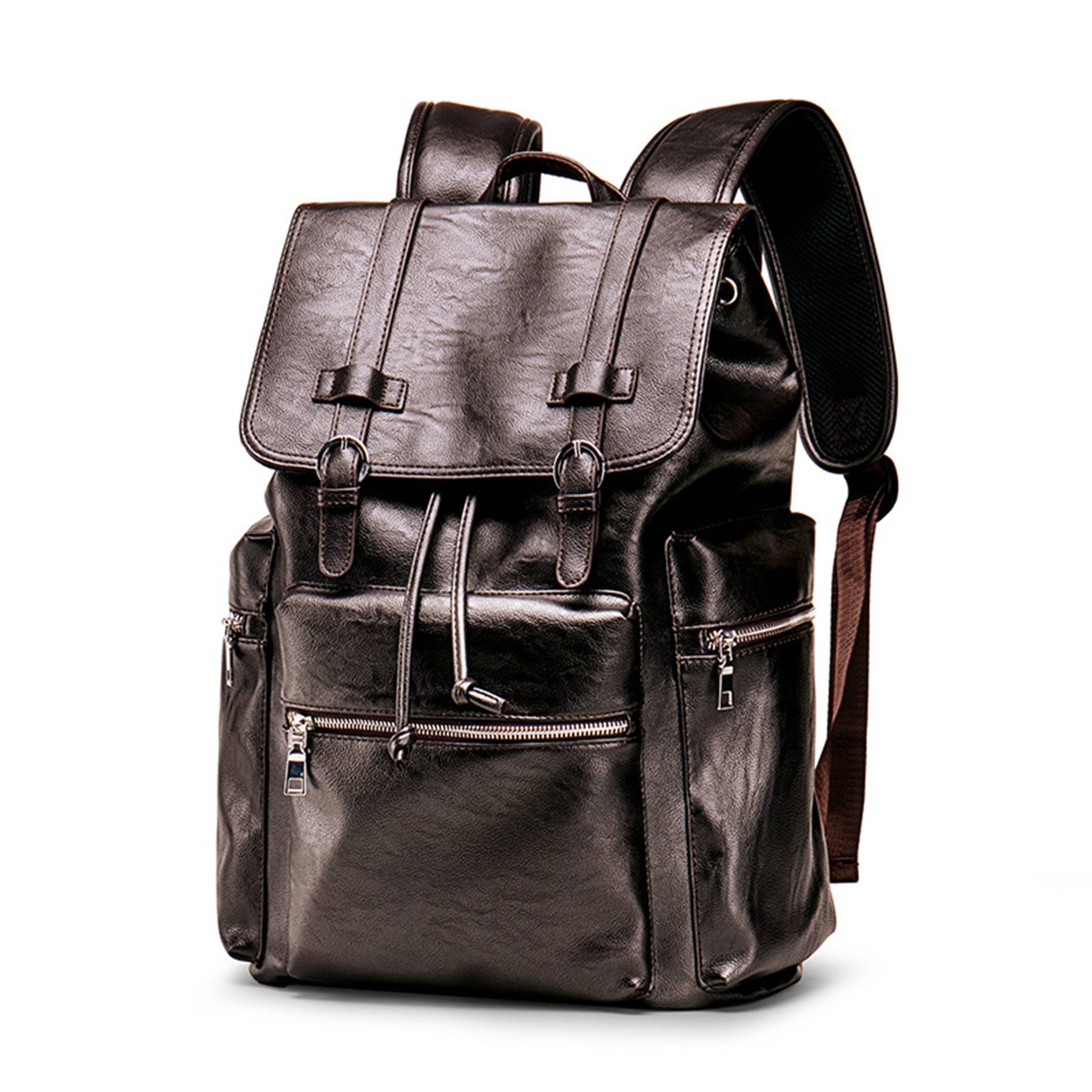 PU soft leather backpack 4