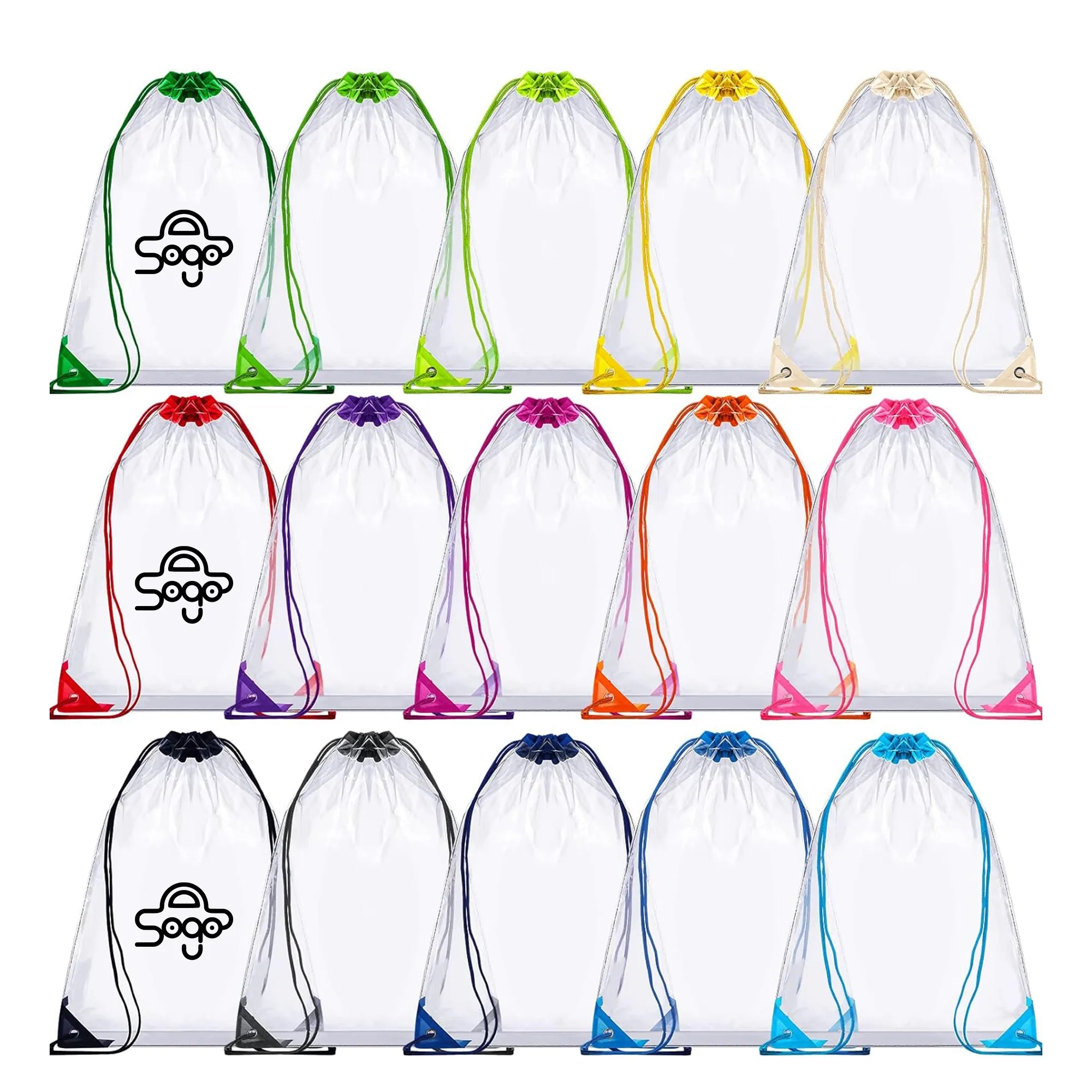 PVC Clear Drawstring Bag