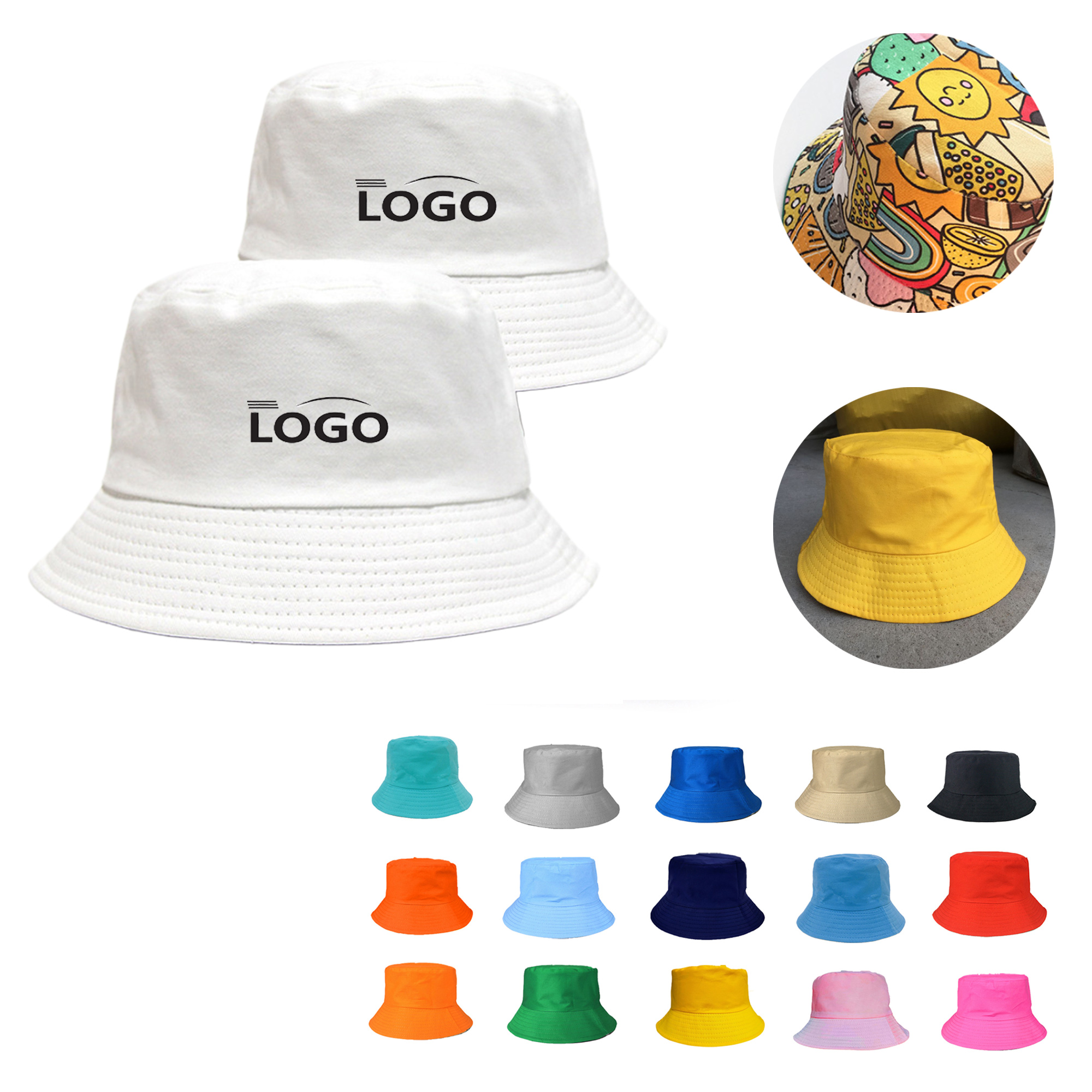 MOQ50 Customizable Fashion Bucket Hats For Sun Protection 8