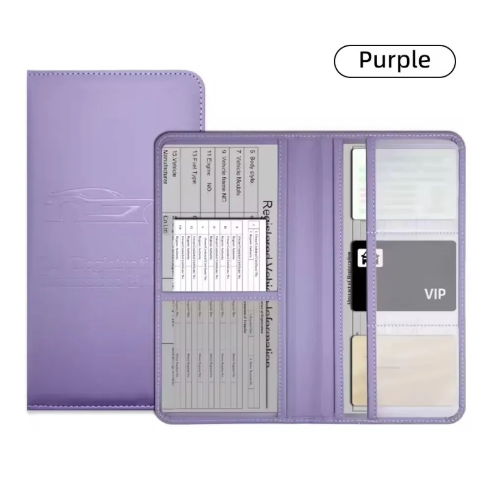Leather Car Registration And Insurance Holder 20