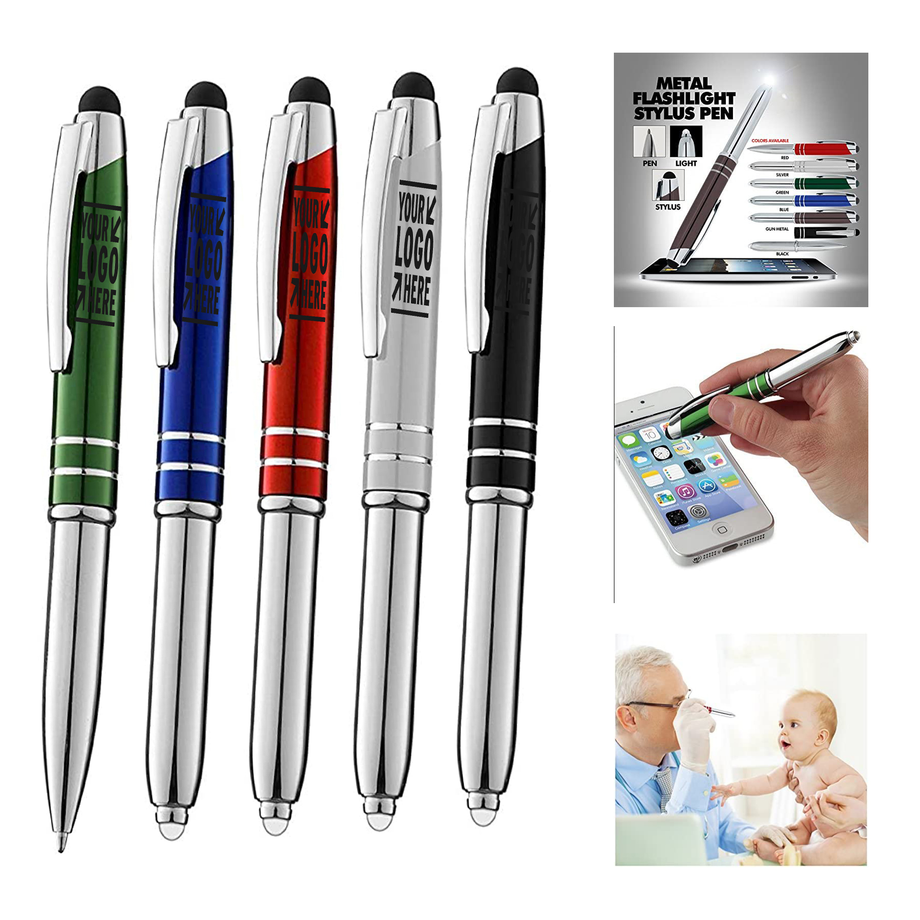Multi Function Capacitive Pen with Led Flashlight 2