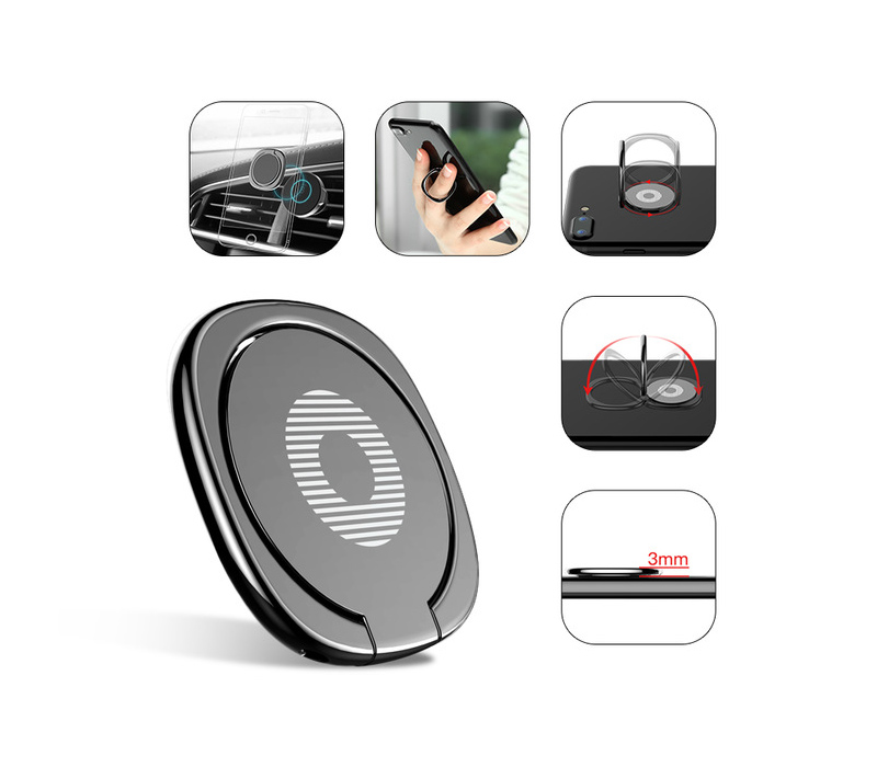 Metal Round Cell Phone Ring Stand Grip Holder 12