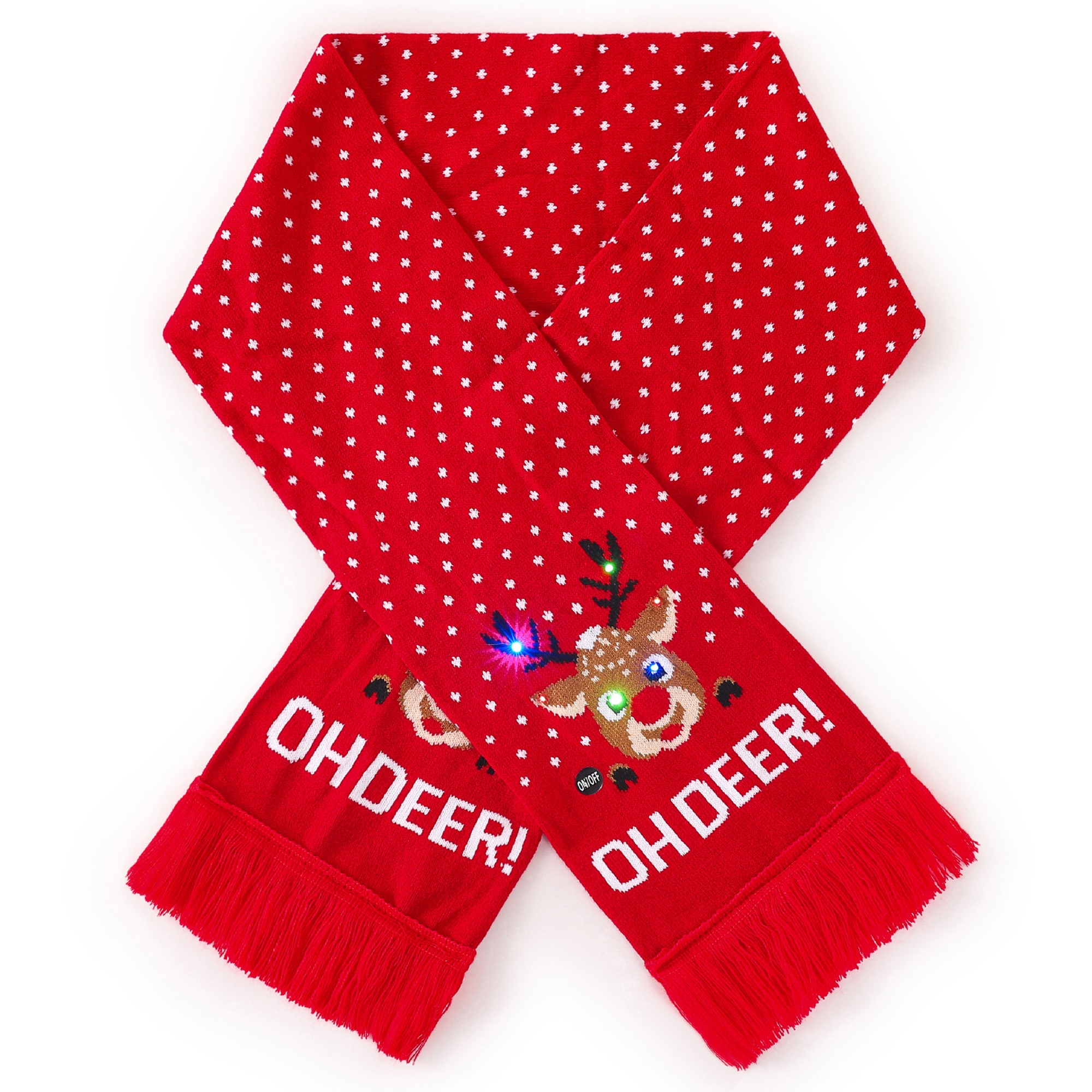 LED Lighted Scarf with Patterned Design 4