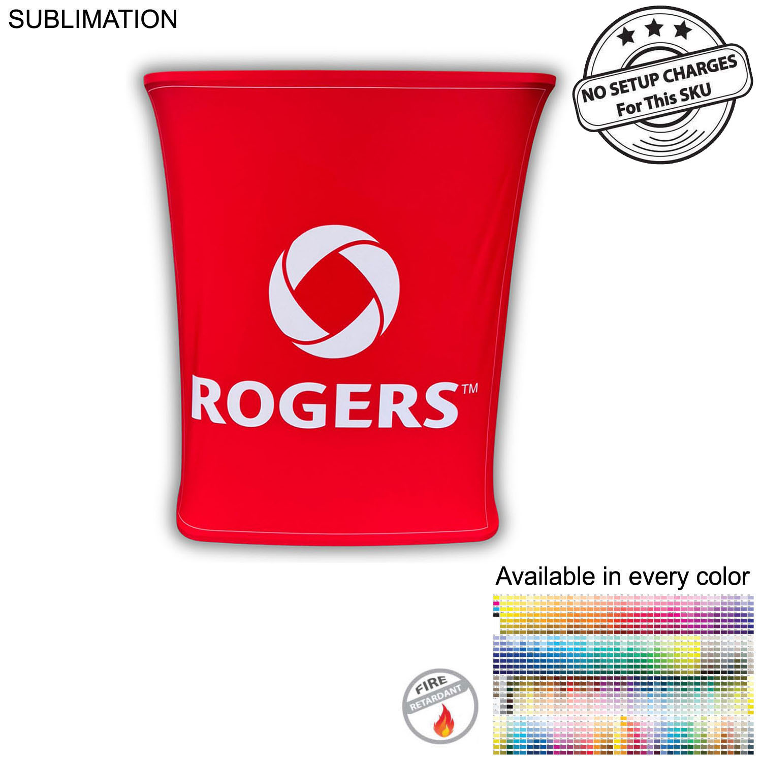 Conference Package, 10' EuroFit Tension Fabric Wall Display and Rectangular SEG Counter Kit 12