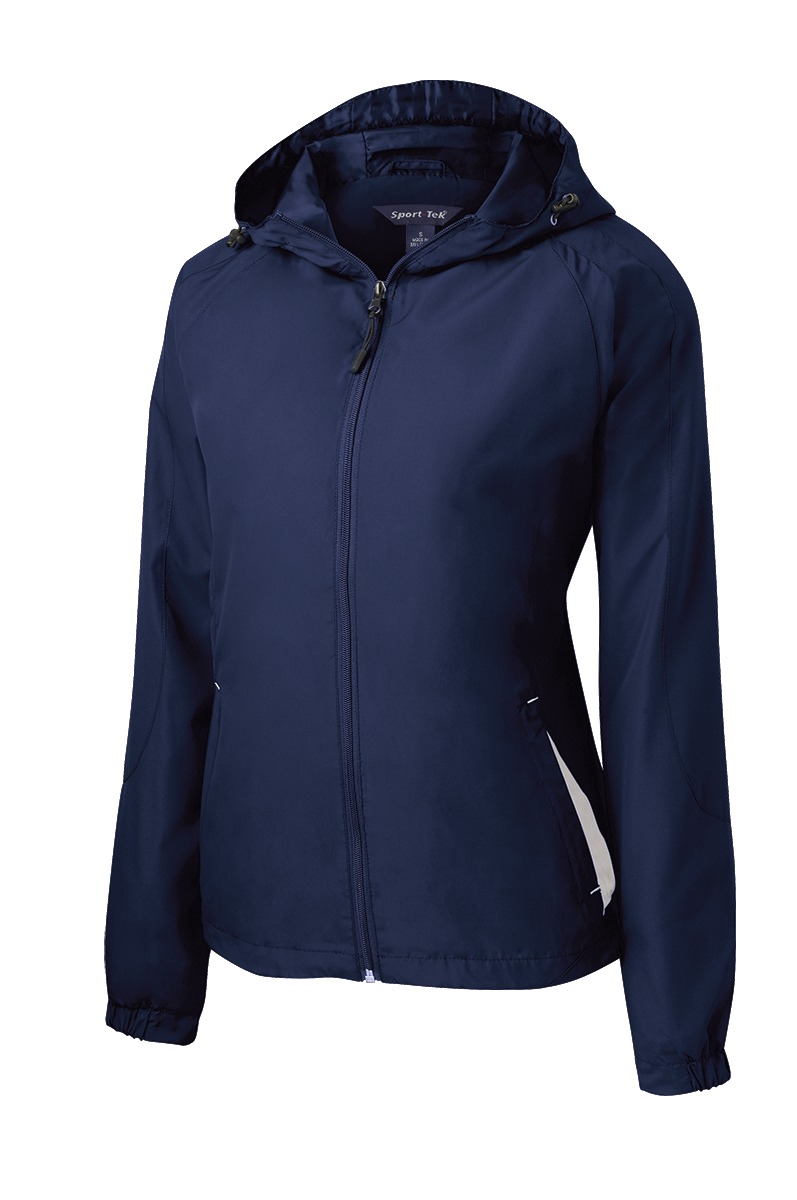 Sport-Tek Women's Colorblock Hooded Raglan Jacket. LST76 13