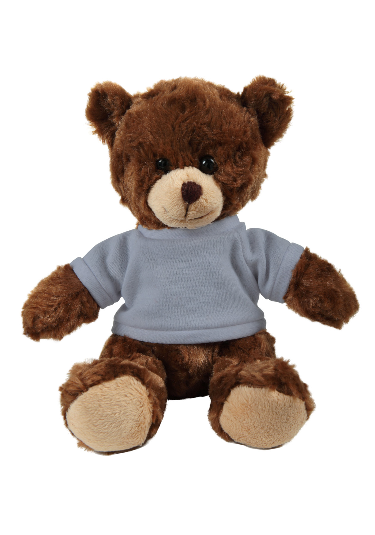 soft plush  Chocolate Curly Sitting Bear with t-shirt 7