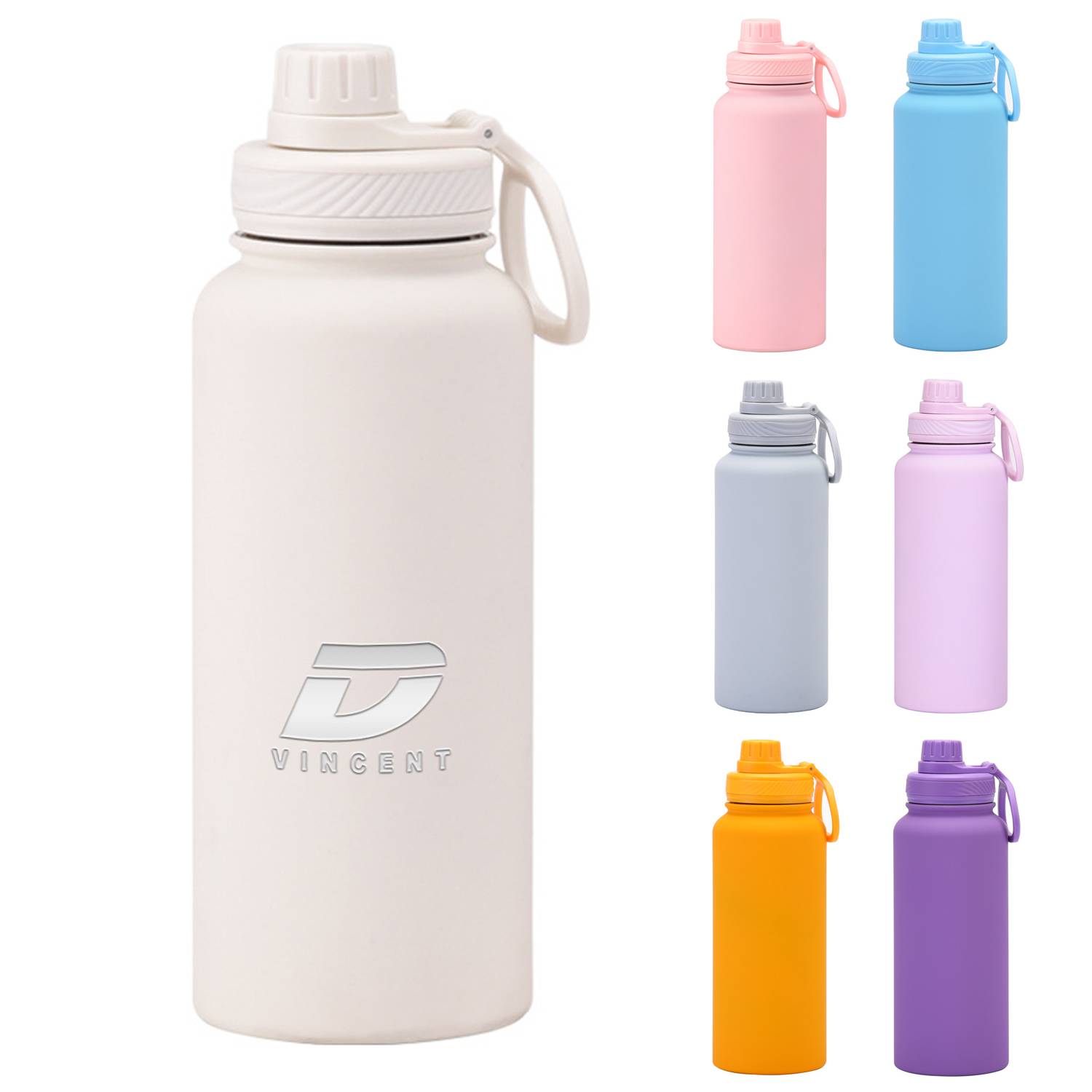35oz Stainless Steel Water Bottle w/ Straw Lid, custom water bottle with logo imprint 2