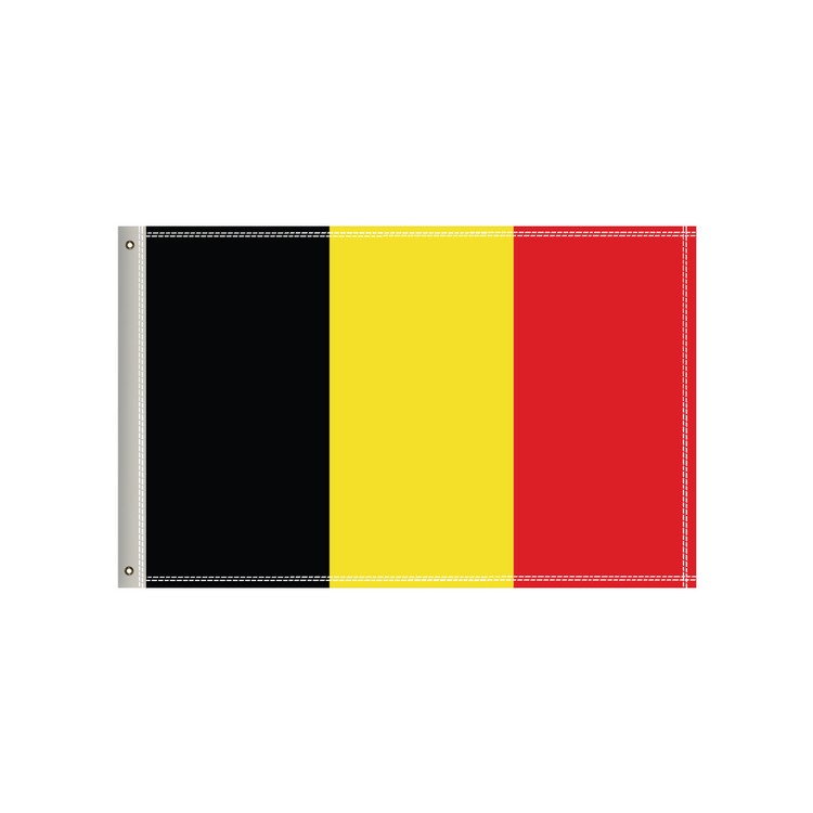 National Flag, Belgium, Single-Sided - 36"W x 24"H 2
