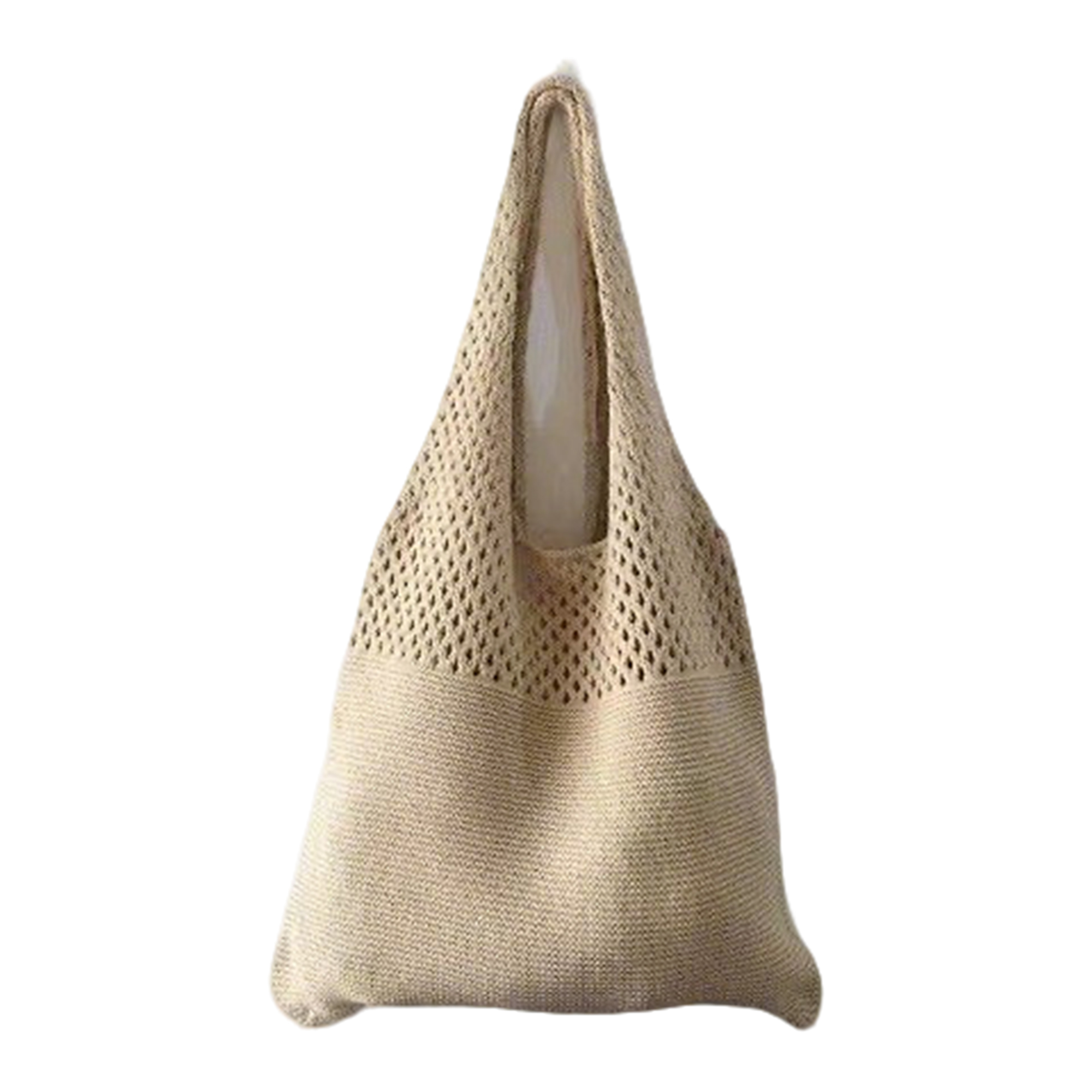 Reusable Knitted Tote Bag 25" x 15" Elastic Fabric 9