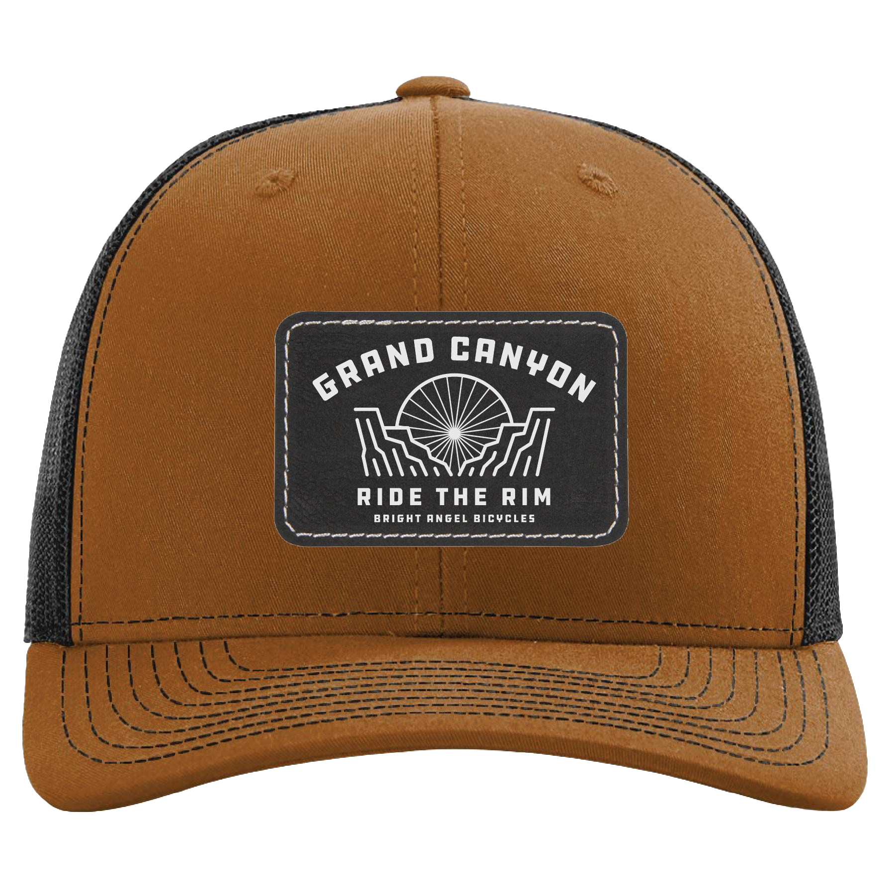 Richardson 112 6-Panel Snapback Trucker Hat w/Leatherette Adhesive Patches or Embroidery 43