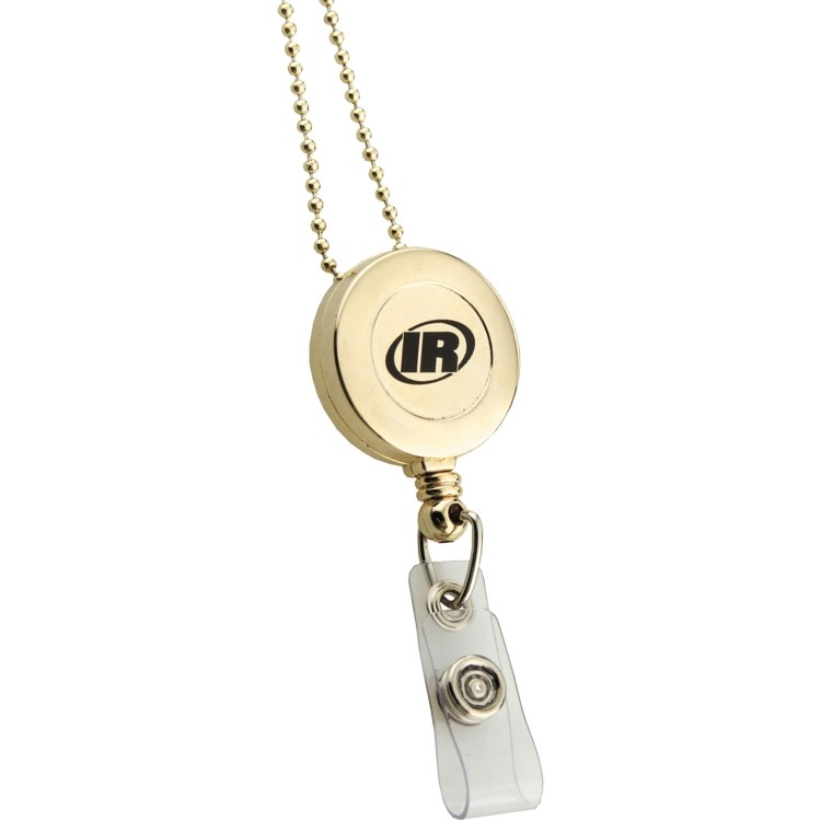 Retractable Badge Reel Gold 2