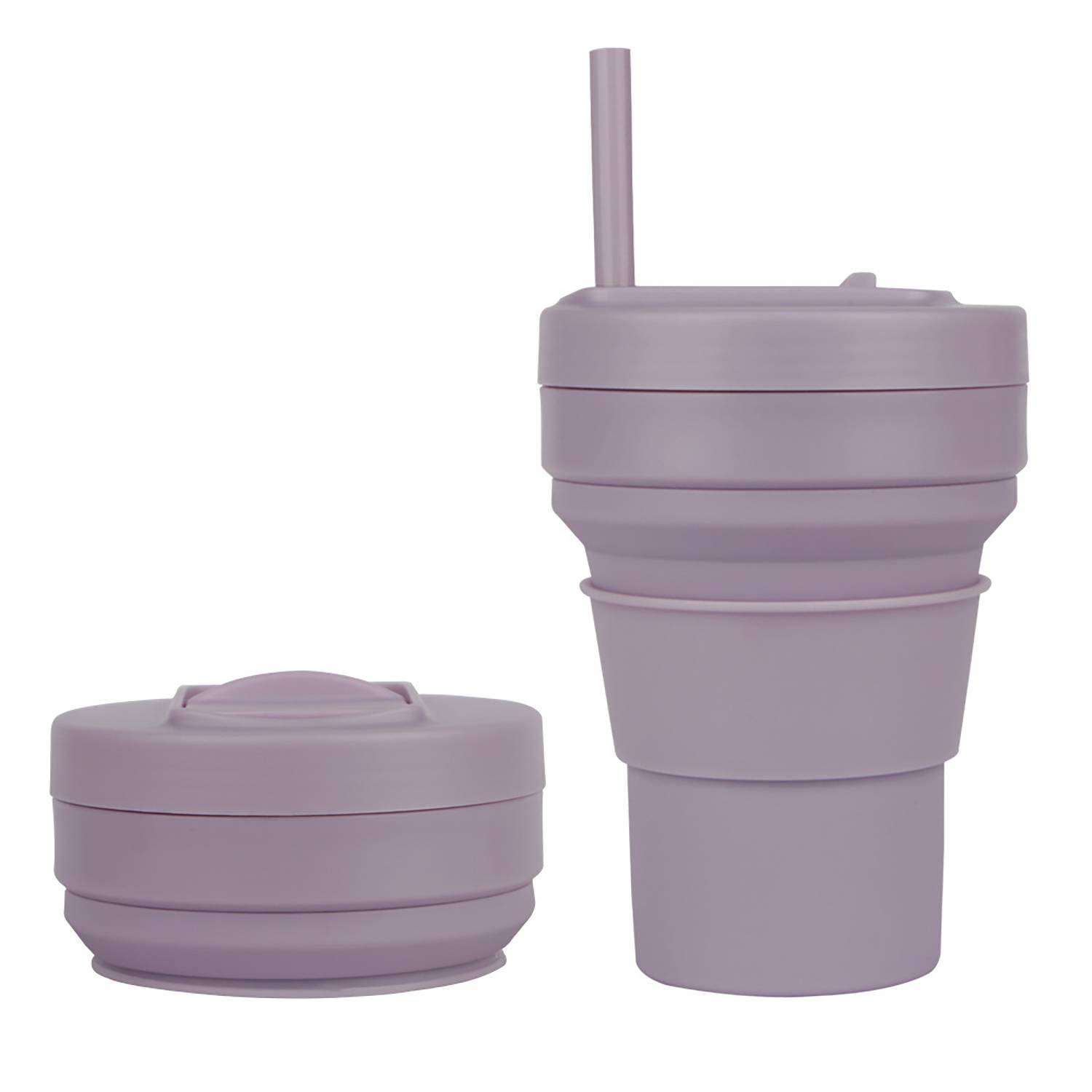 11 Oz Folding Travel Mug W/ Straw 2