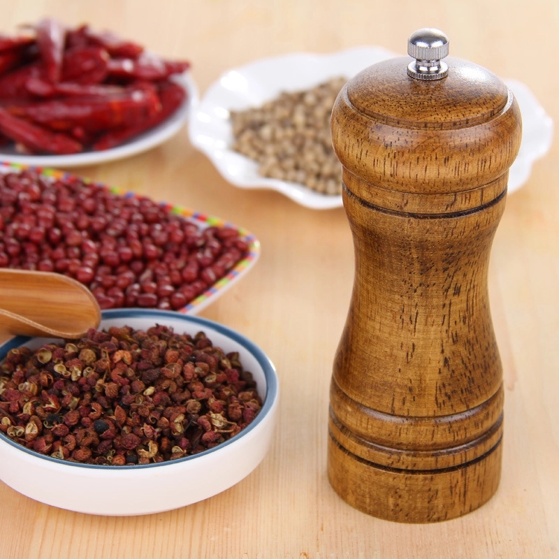 5" Salt/ Pepper Oak Wood Mill Grinder 2