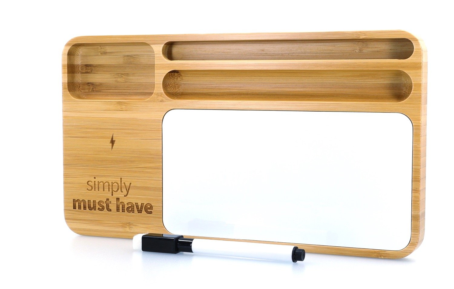 Bamboo 10W Wireless Charging Base with Dry Erase Board 9