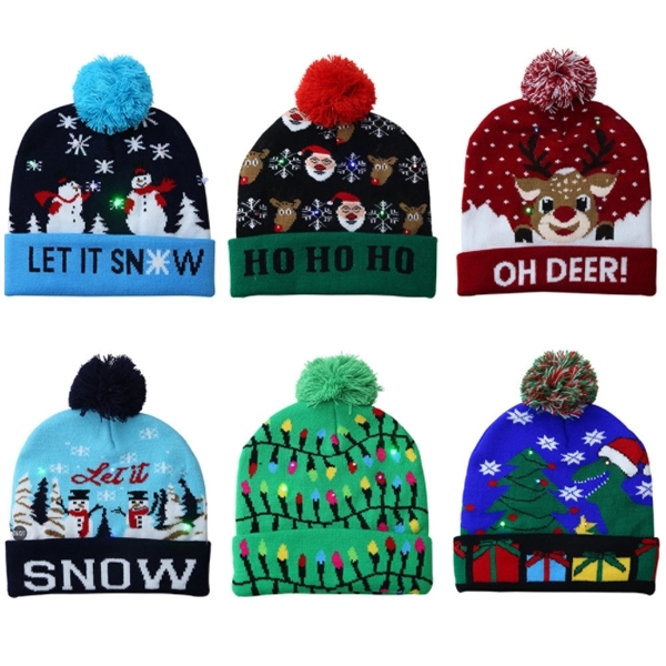 LED Knitted Christmas Beanie 6