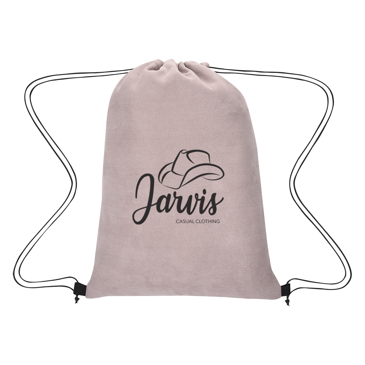 Posh Herringbone Drawstring Bag 8
