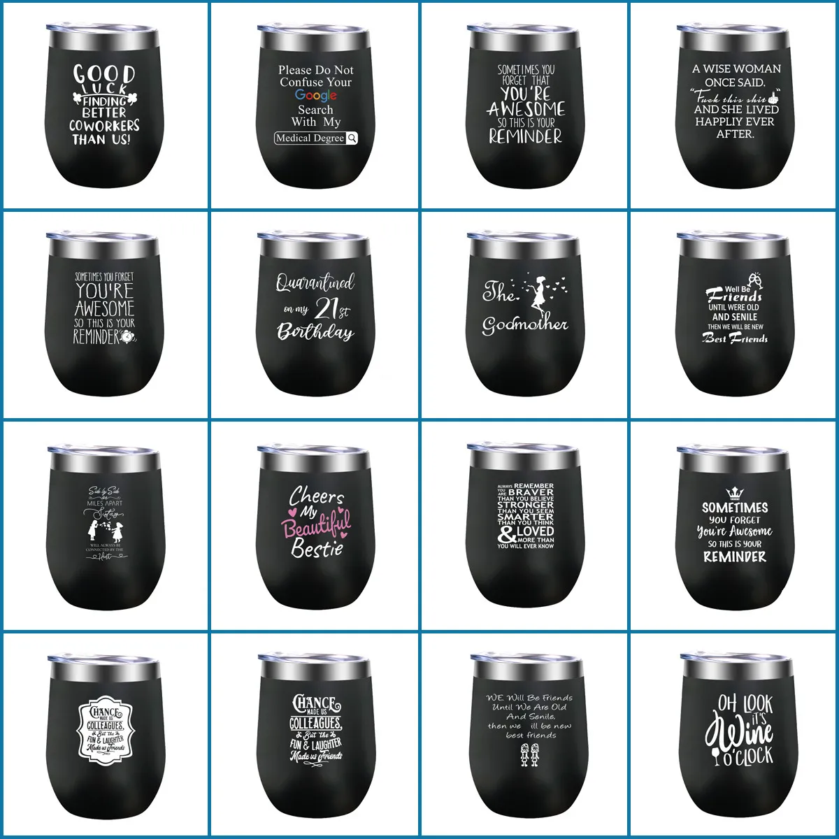 12 Oz Double Wall Vacuum Stainless Steel Travel Mugs 9