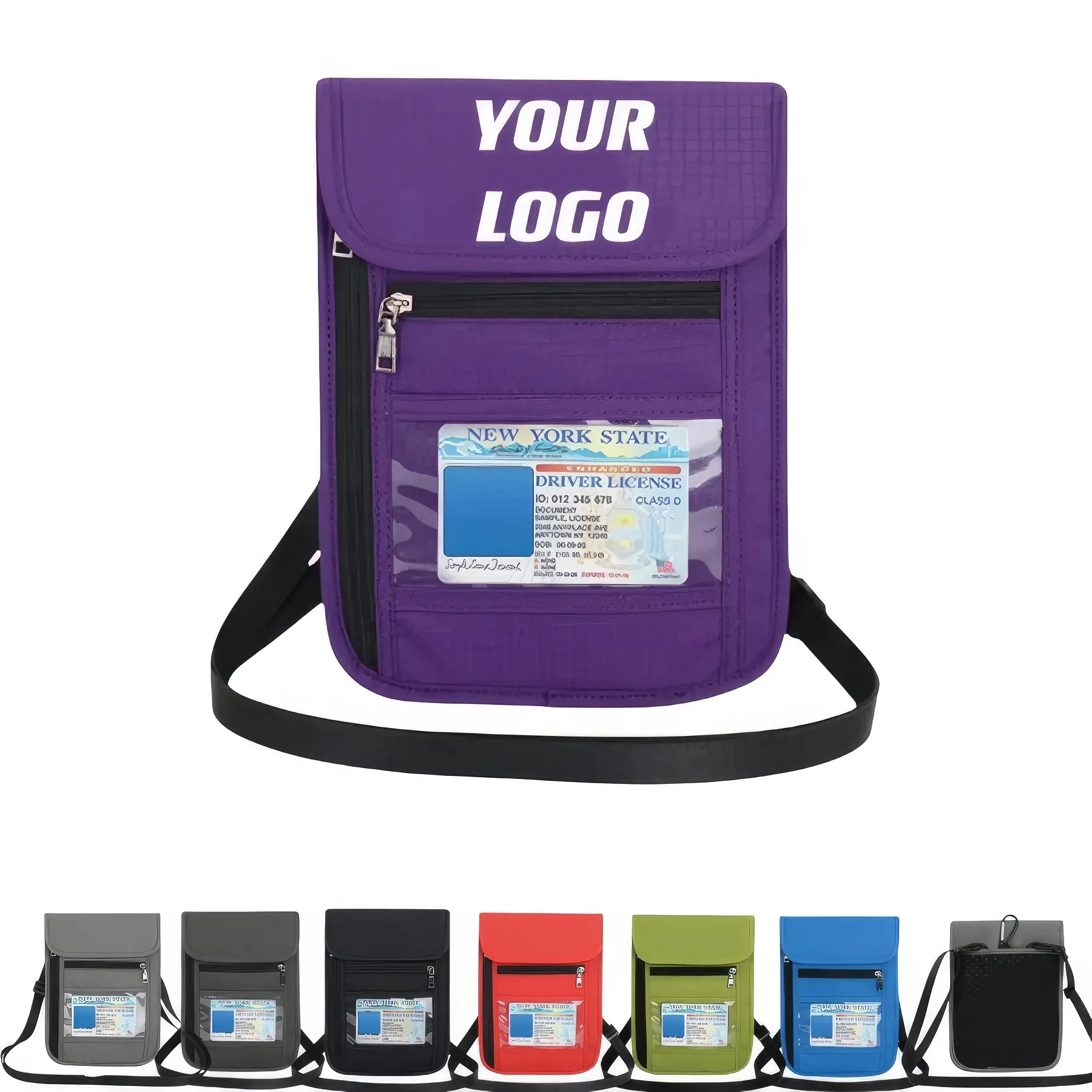RFID Blocking Stash Neck Wallet Passport Holder 2
