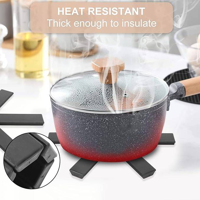 Heat-insulating and heat-resistant foldable table mat 4