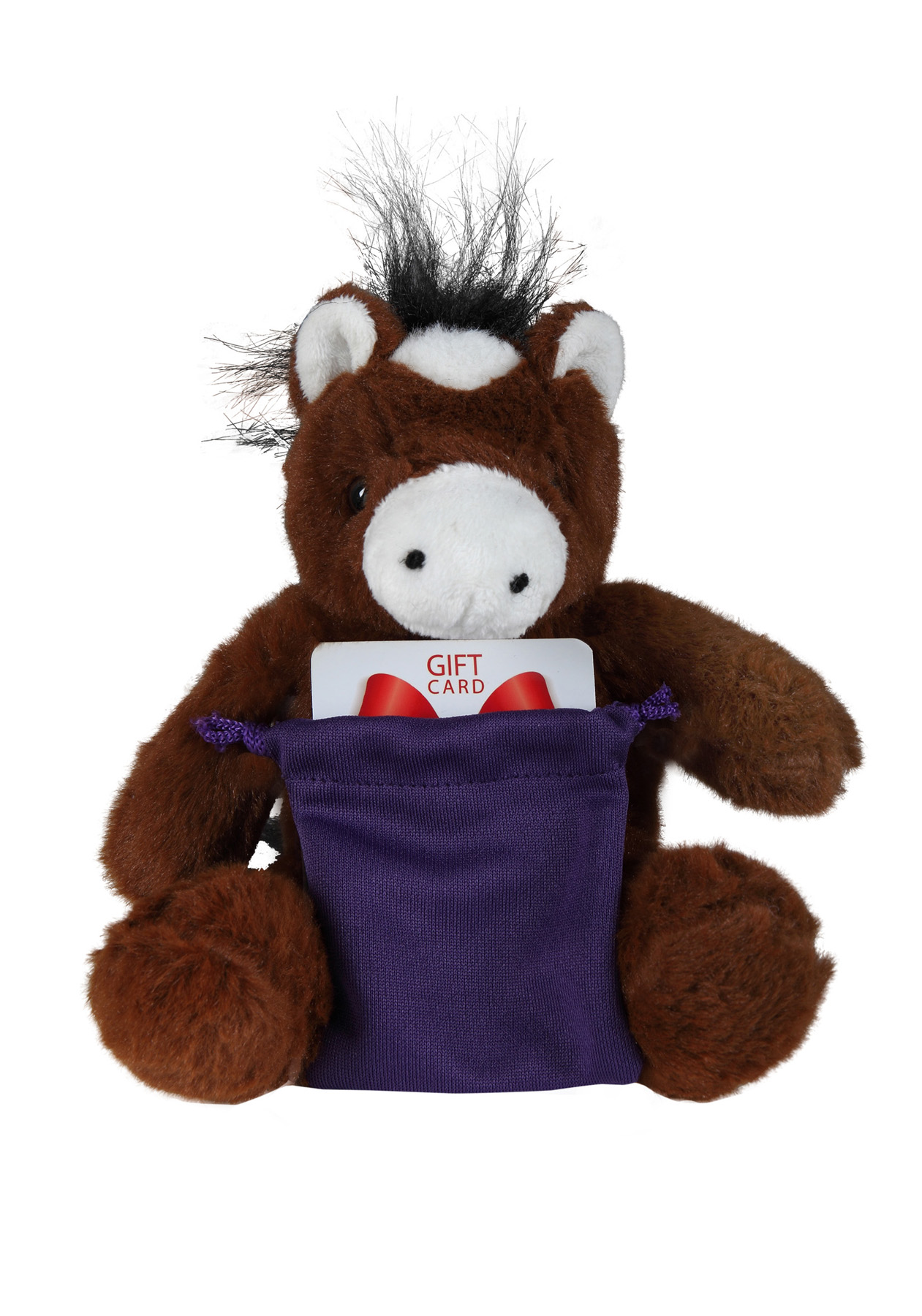 soft plush Horse with gift card sack