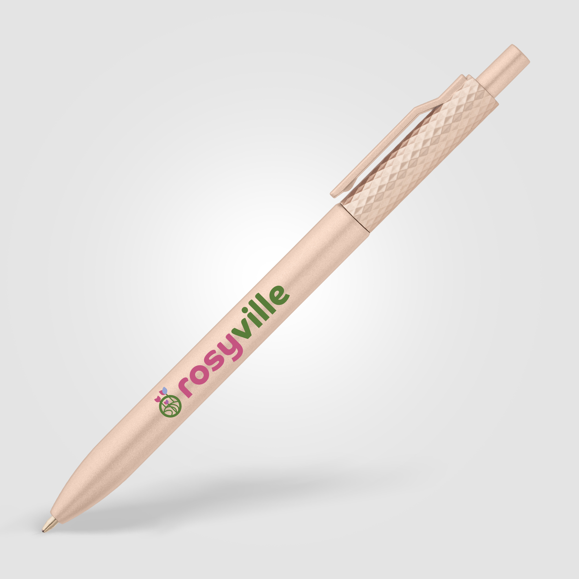 Vale Recycled Plastic Diamond Textured Metallic Pen 18