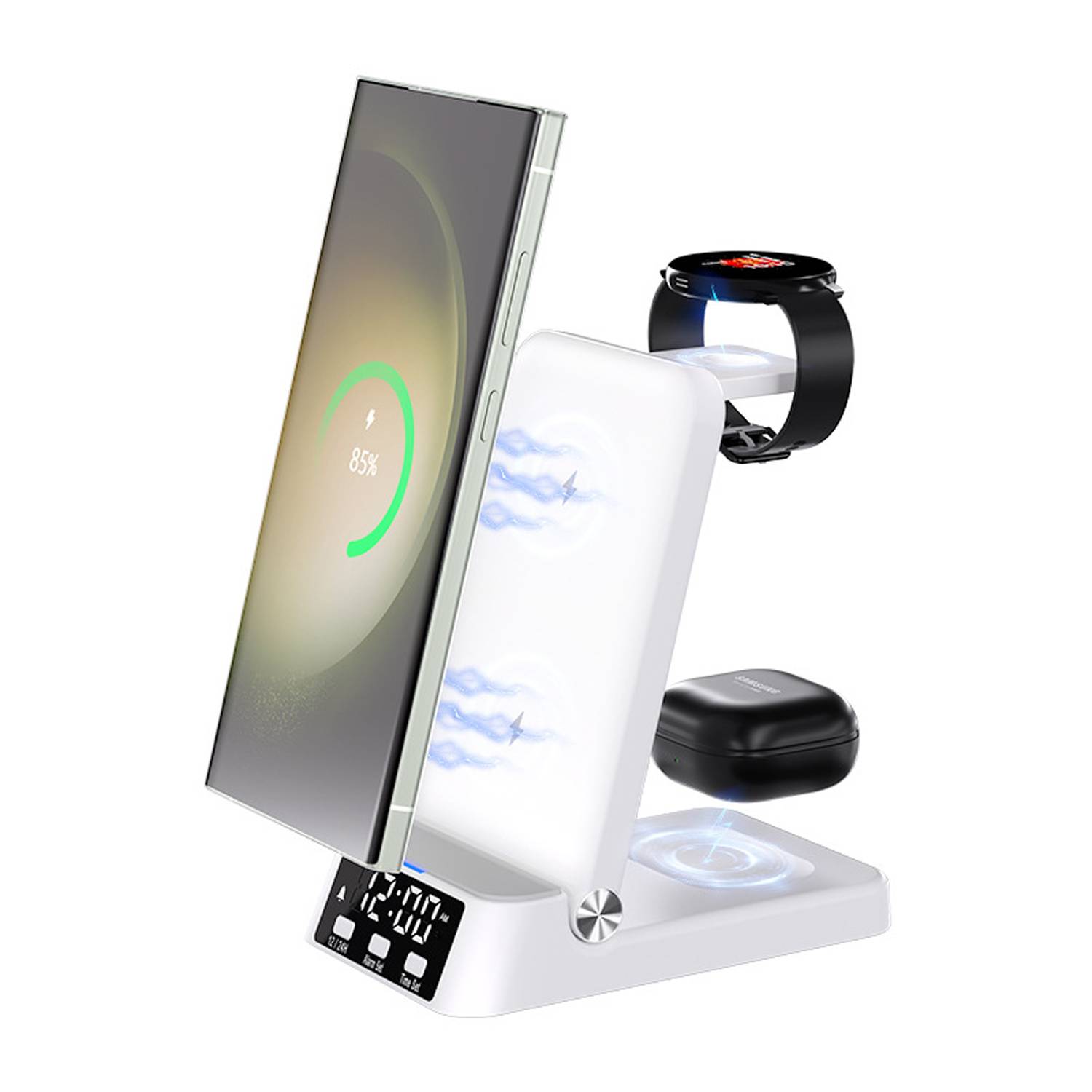 3 in 1 Wireless Charger w/ Led Alarm 7