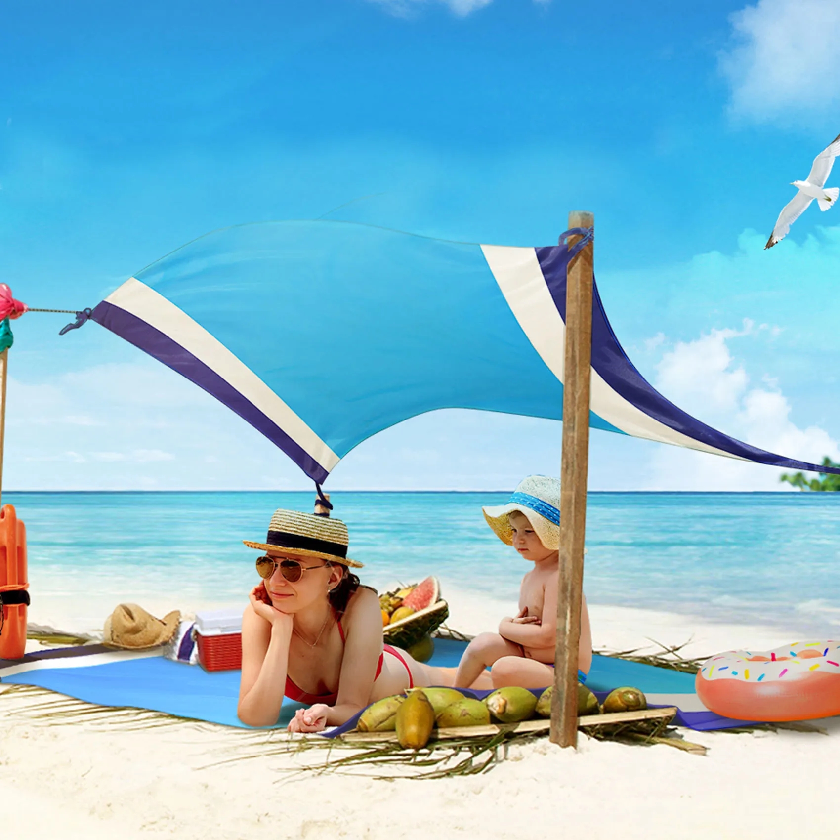 Polyester Five-Piece Picnic Beach Mat 3