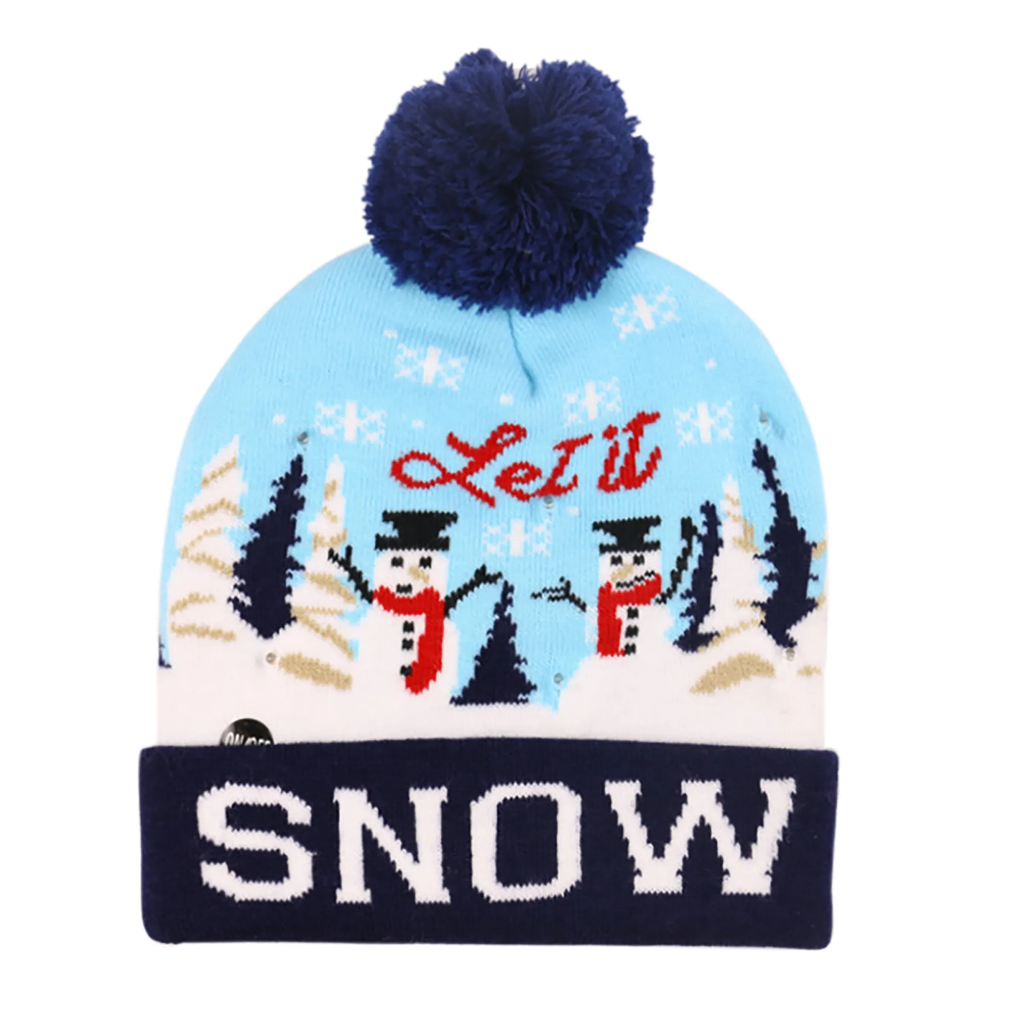 LED Light-up Christmas Knitted Hat MOQ 10pcs 5