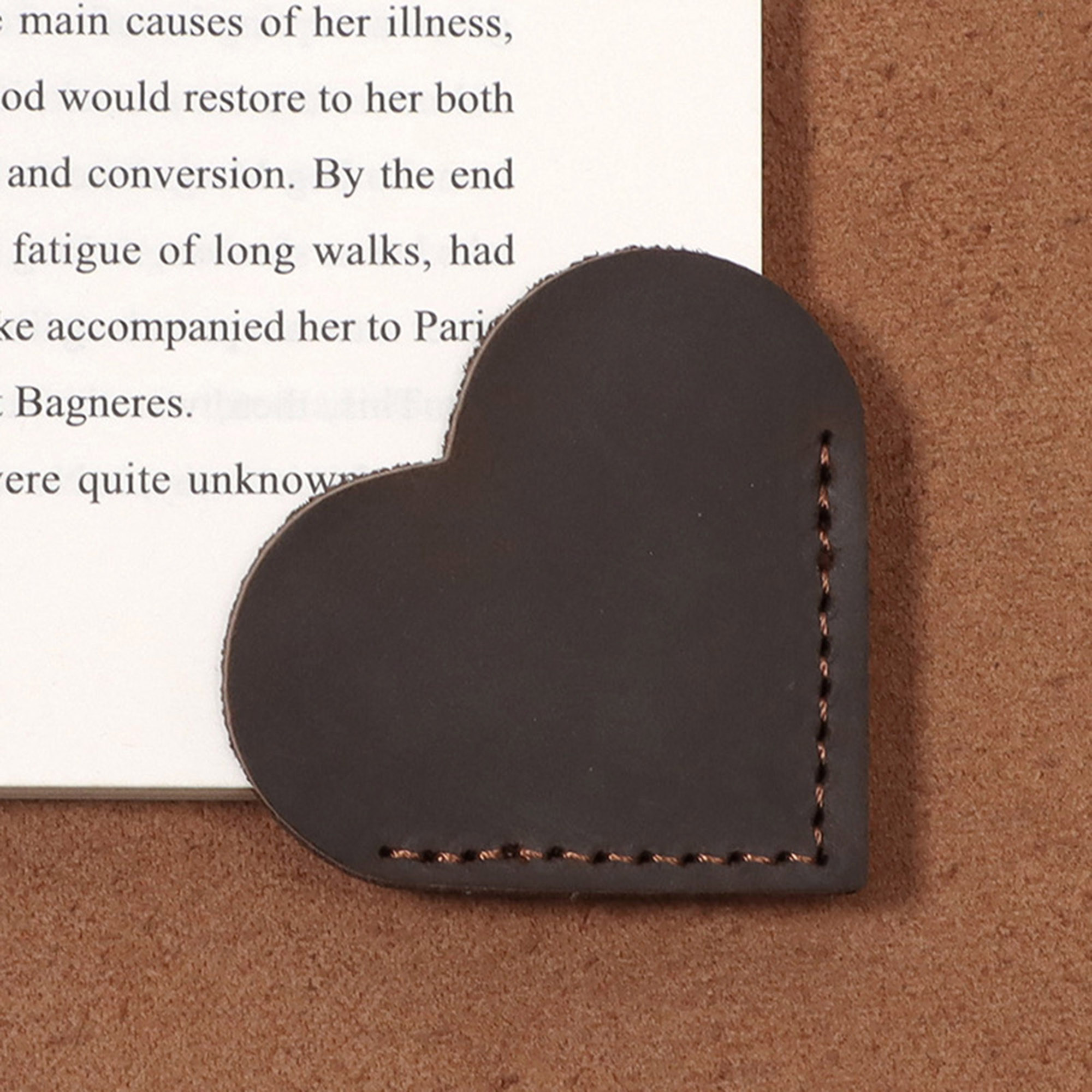 Genuine Leather Heart Shaped Bookmark 4
