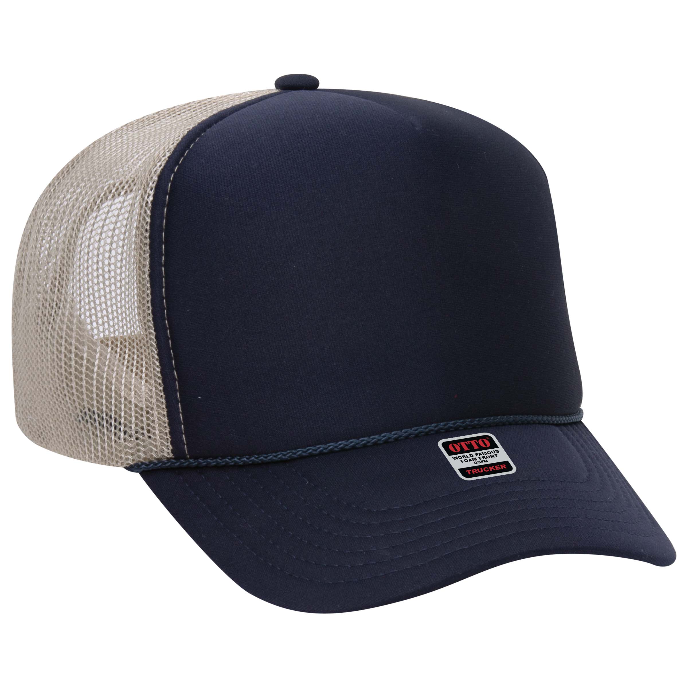 OTTO CAP® 5 Panel High Crown Mesh Back Trucker Hat 254