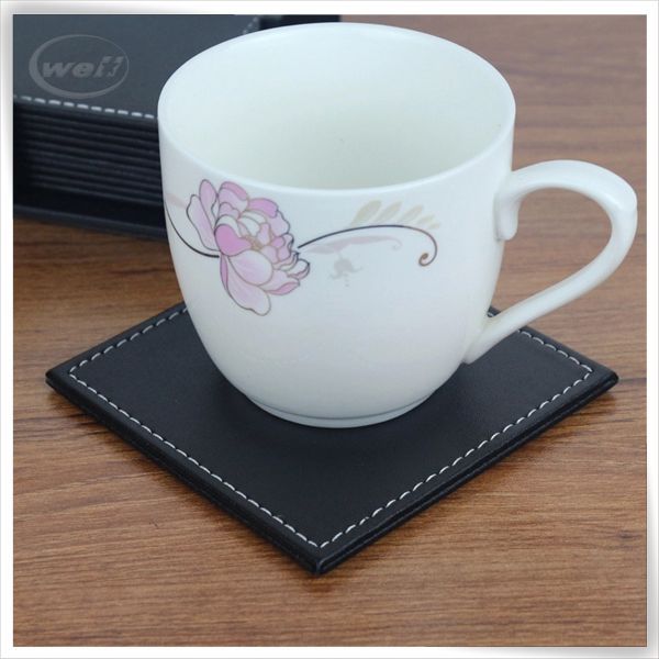 Square Leather Drink Coasters 2