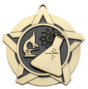 Science Super Star Medal 2-1/4" 2
